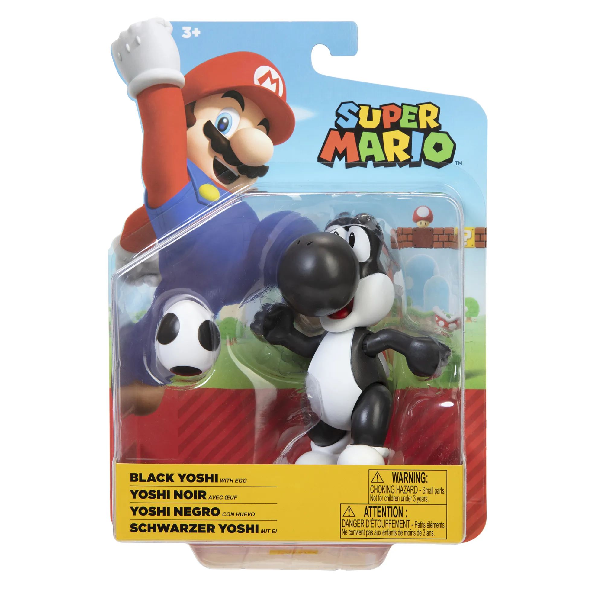 Black Yoshi With Egg 4-Inch Articulated Figure