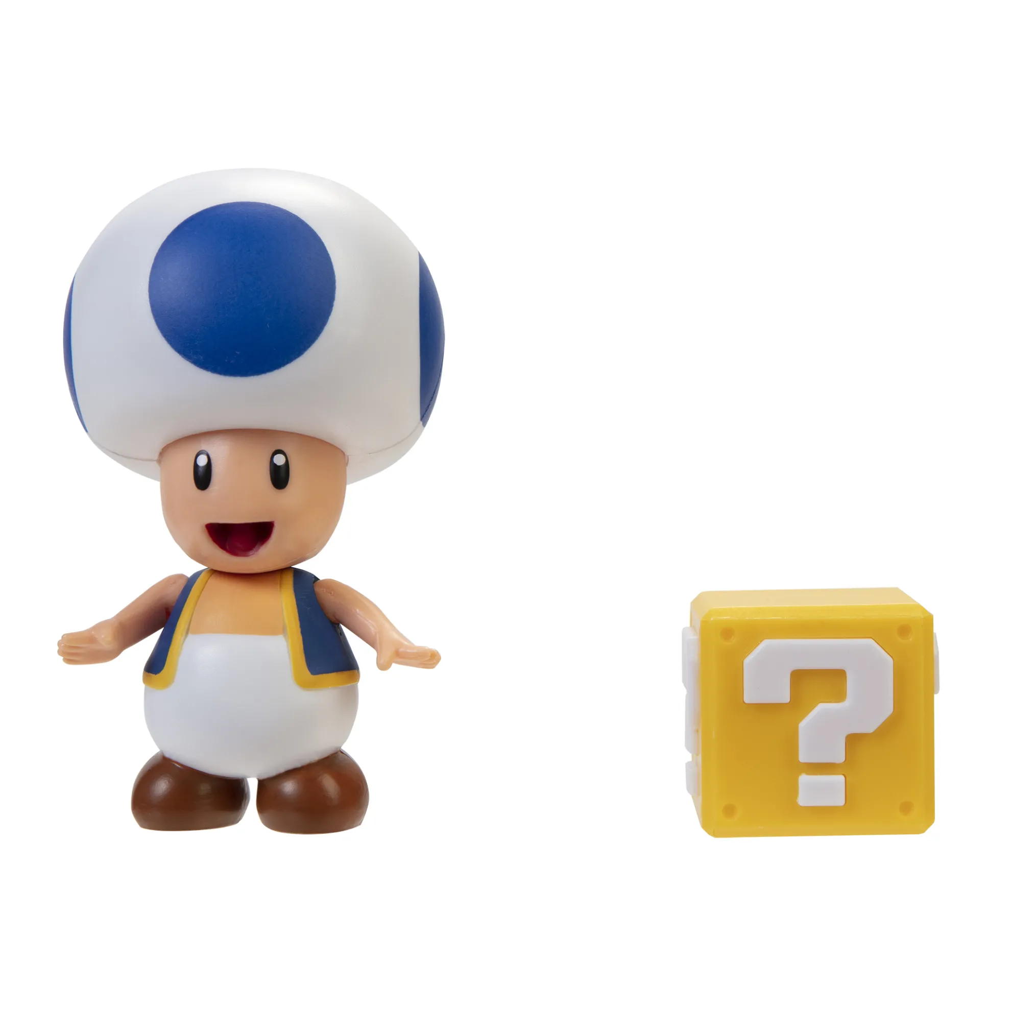 Blue Toad With Question Block 4-Inch Articulated Figure