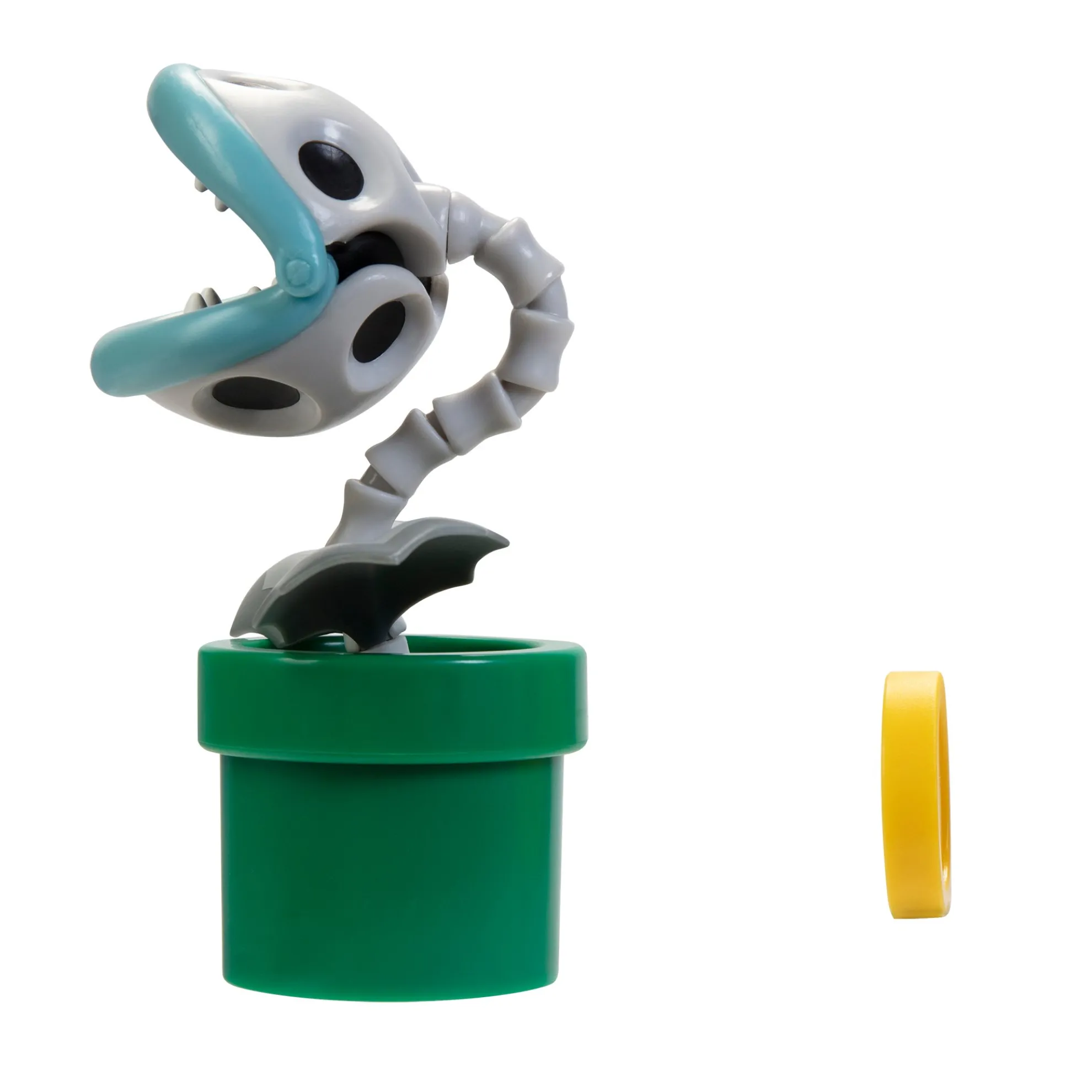 Bone Piranha Plant With Coin 4-Inch Articulated Figure