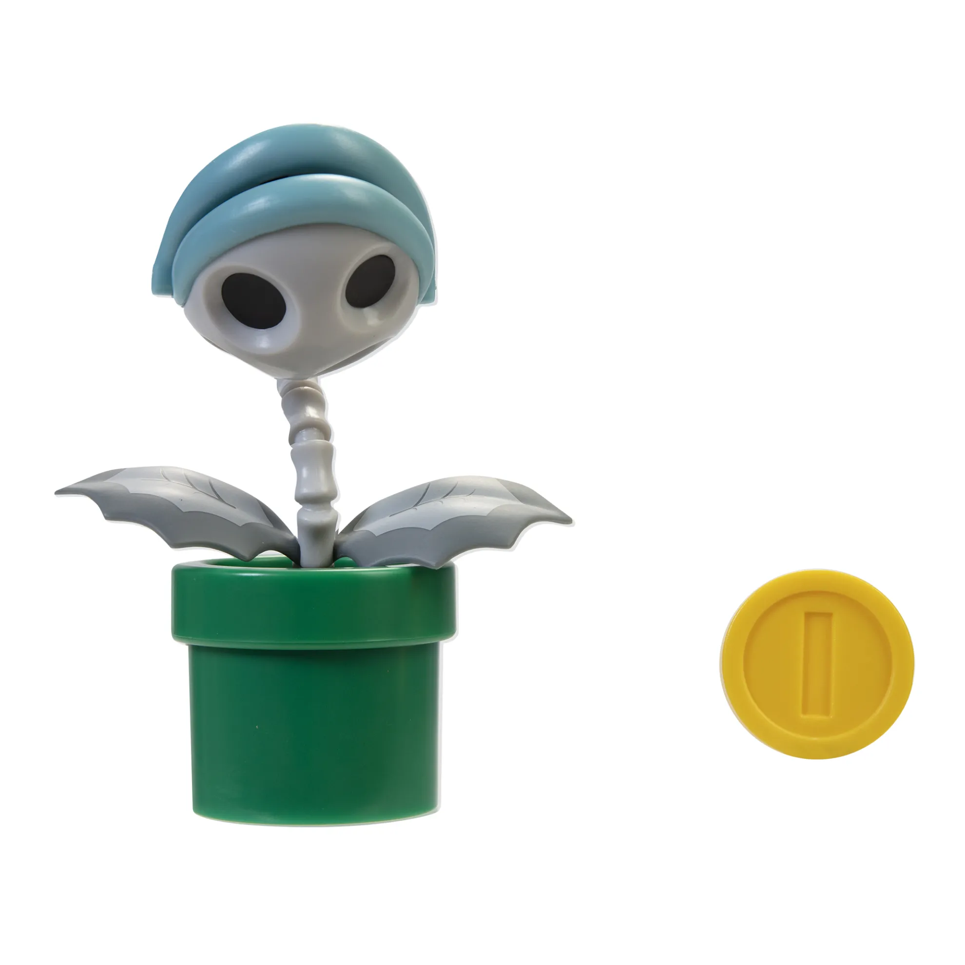 Bone Piranha Plant With Coin 4-Inch Articulated Figure