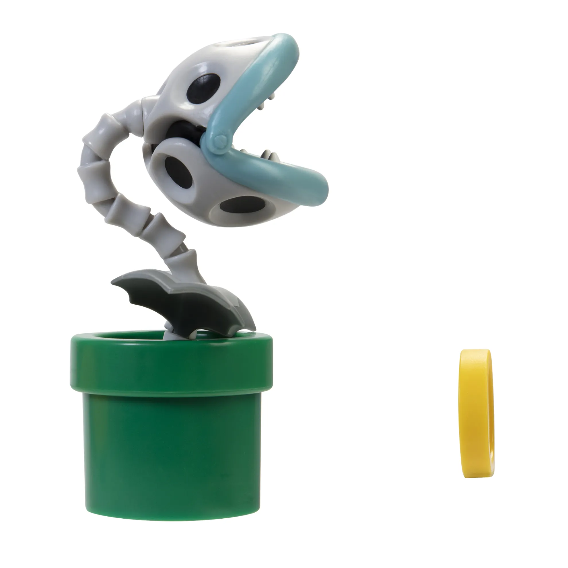 Bone Piranha Plant With Coin 4-Inch Articulated Figure