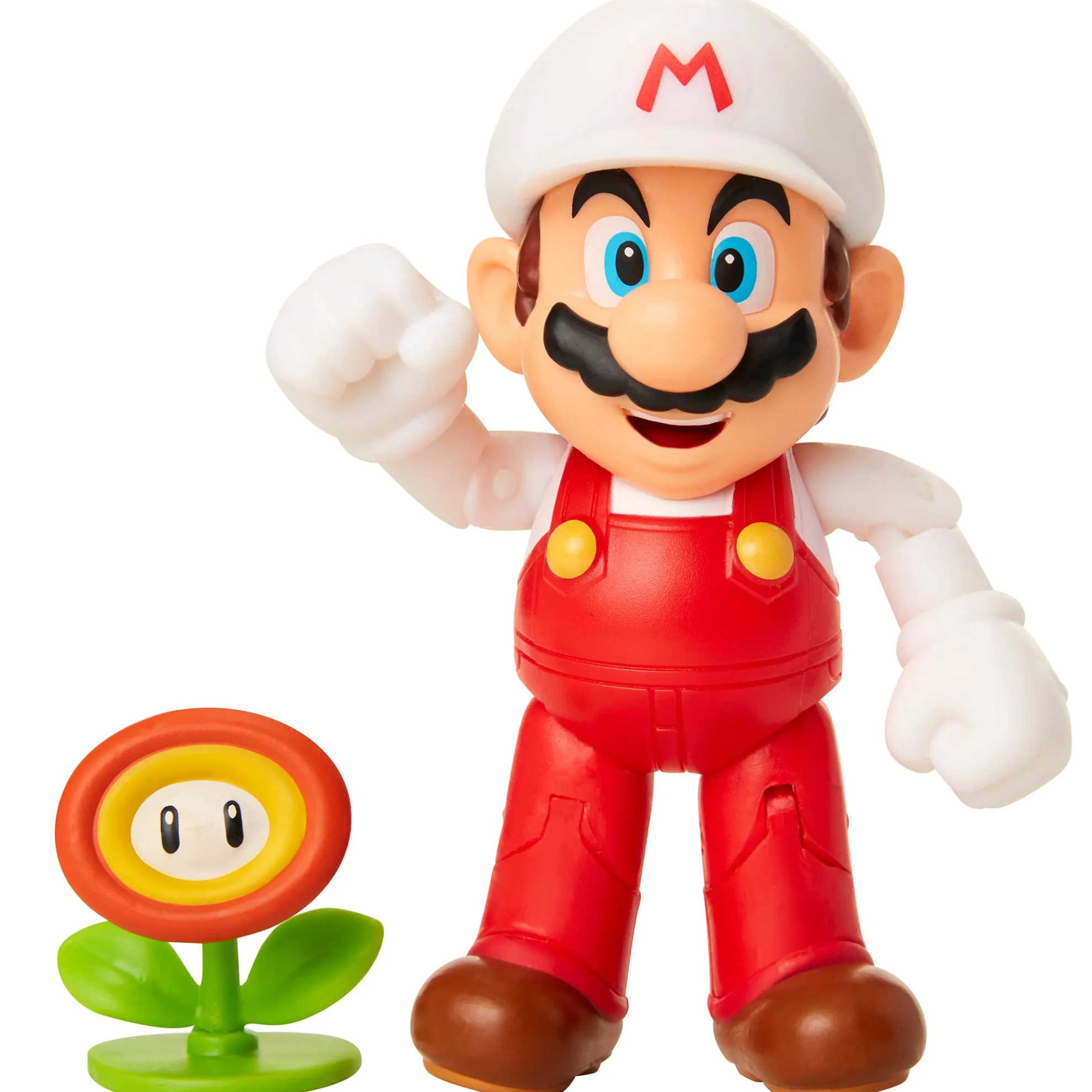 Fire Mario With Fire Flower 4-Inch Articulated Figure