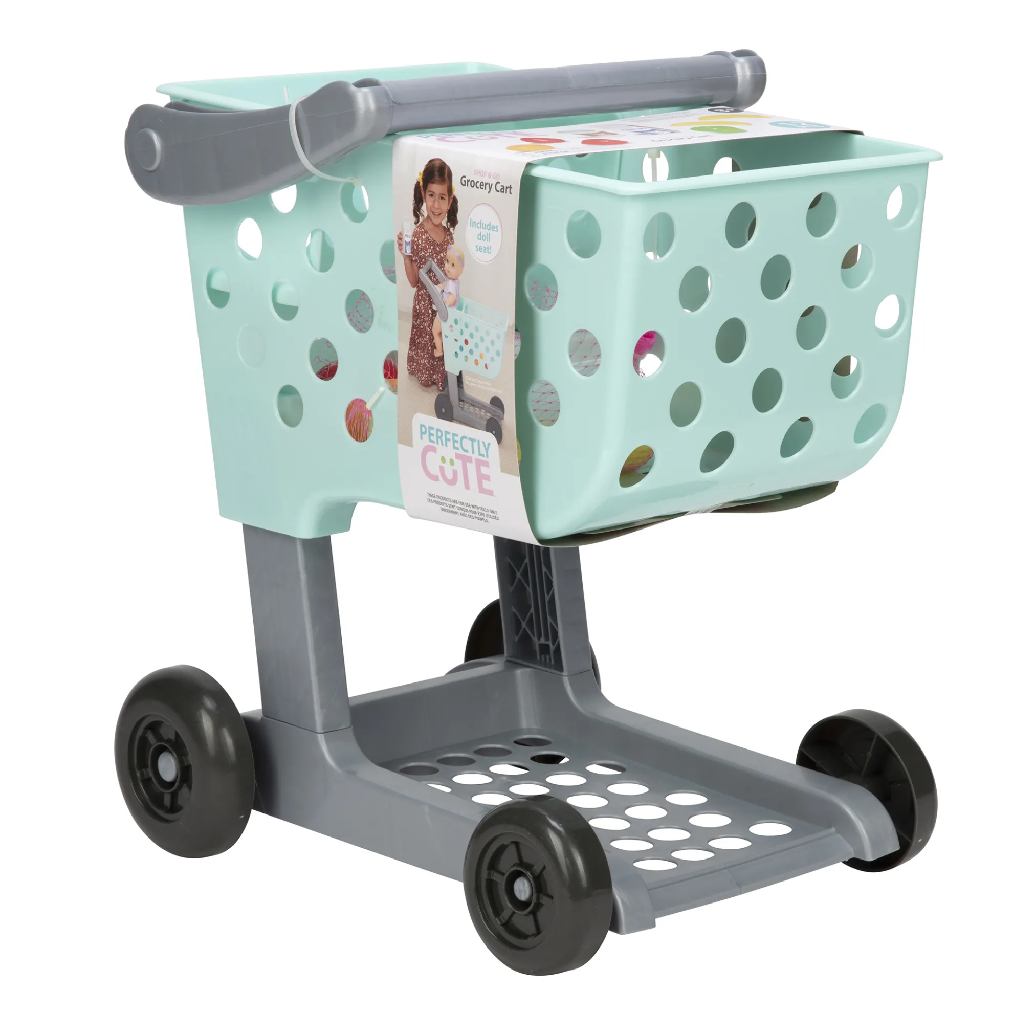 Home Shop & Go Grocery Cart (Mint)