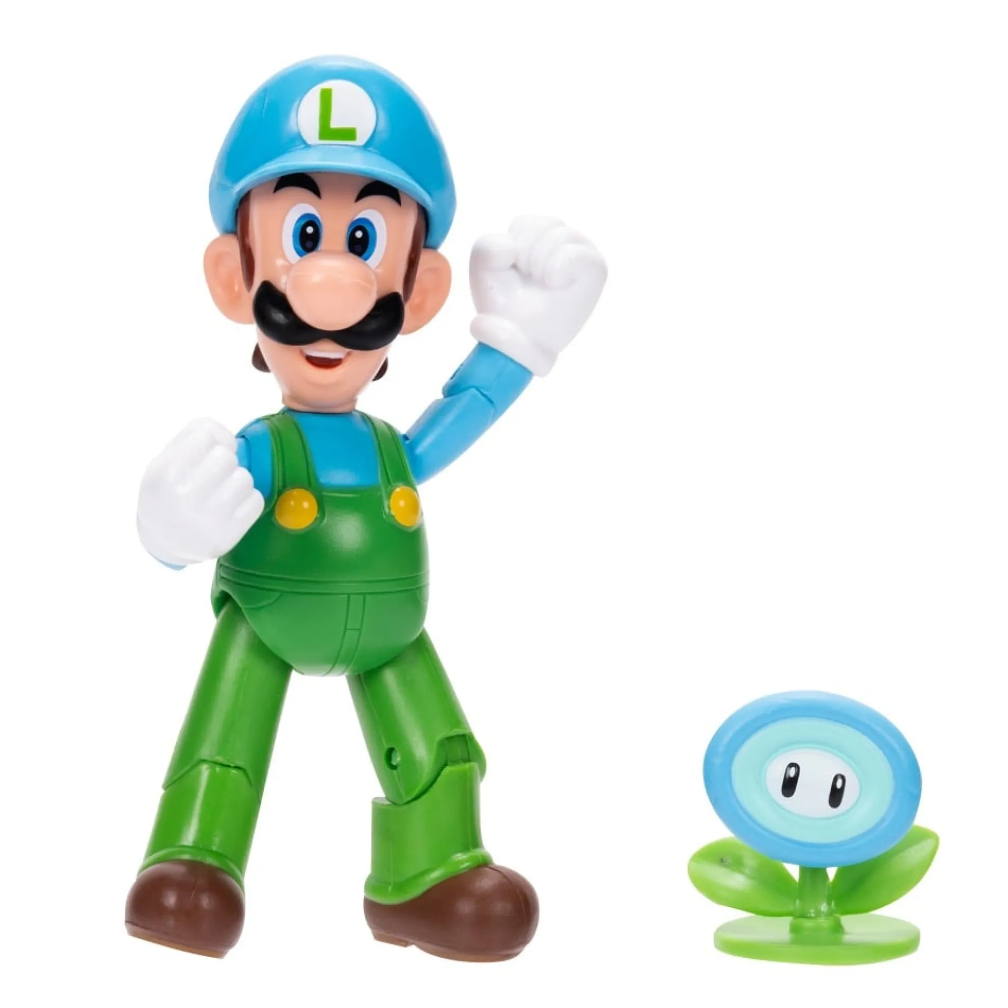 Ice Luigi 4-Inch Articulated Figure With Ice Flower