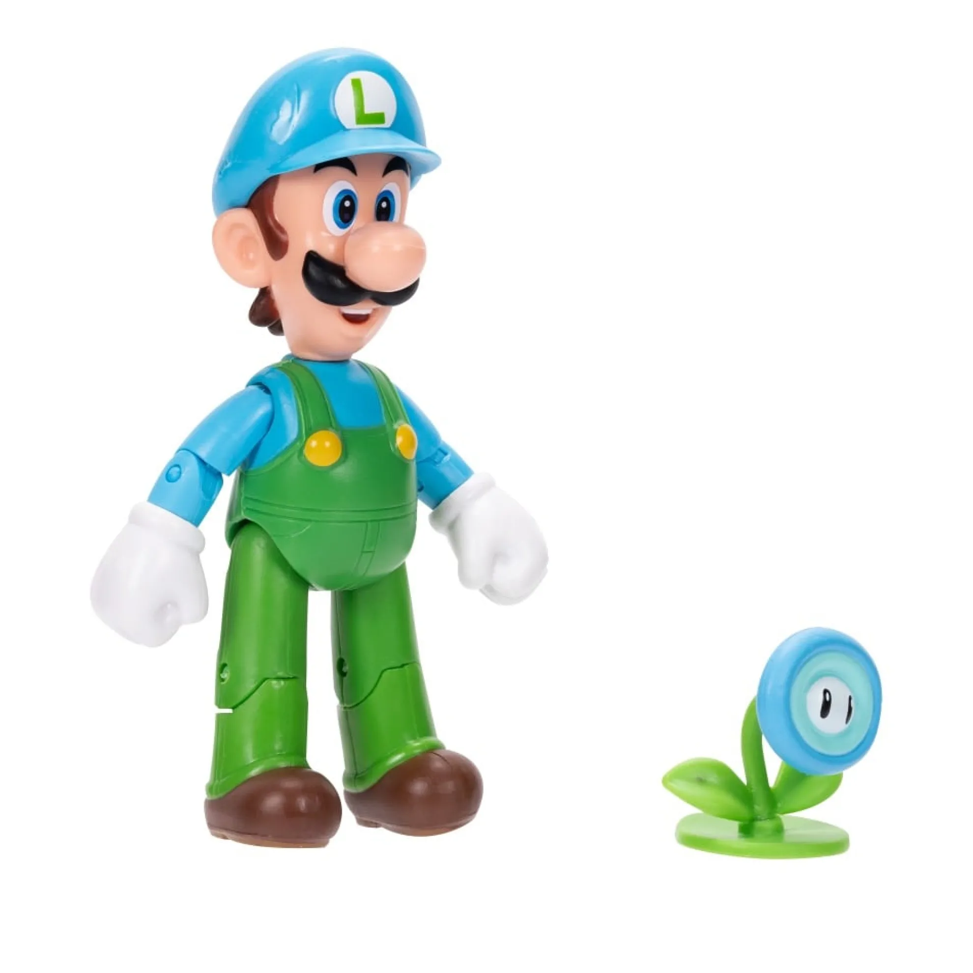 Ice Luigi 4-Inch Articulated Figure With Ice Flower