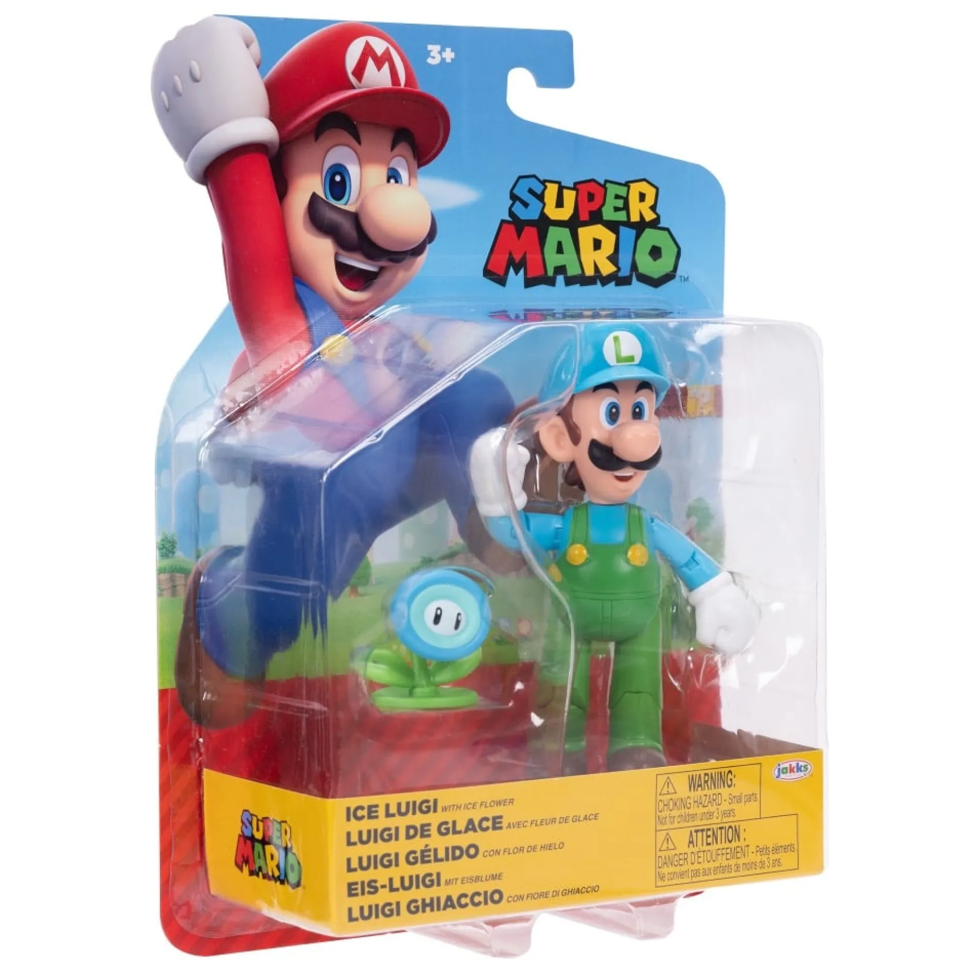 Ice Luigi 4-Inch Articulated Figure With Ice Flower