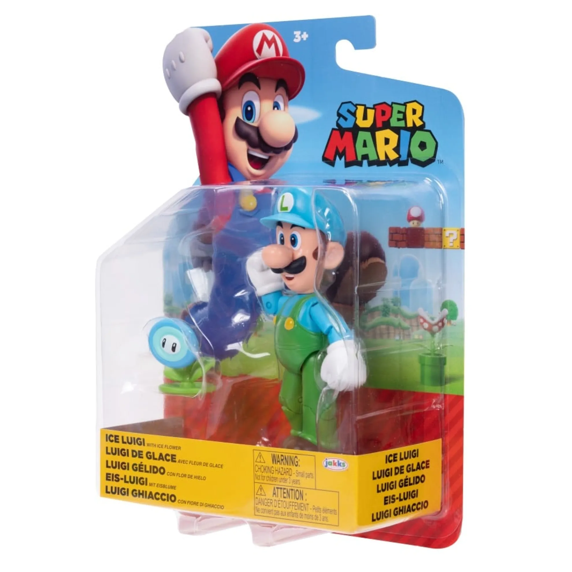 Ice Luigi 4-Inch Articulated Figure With Ice Flower