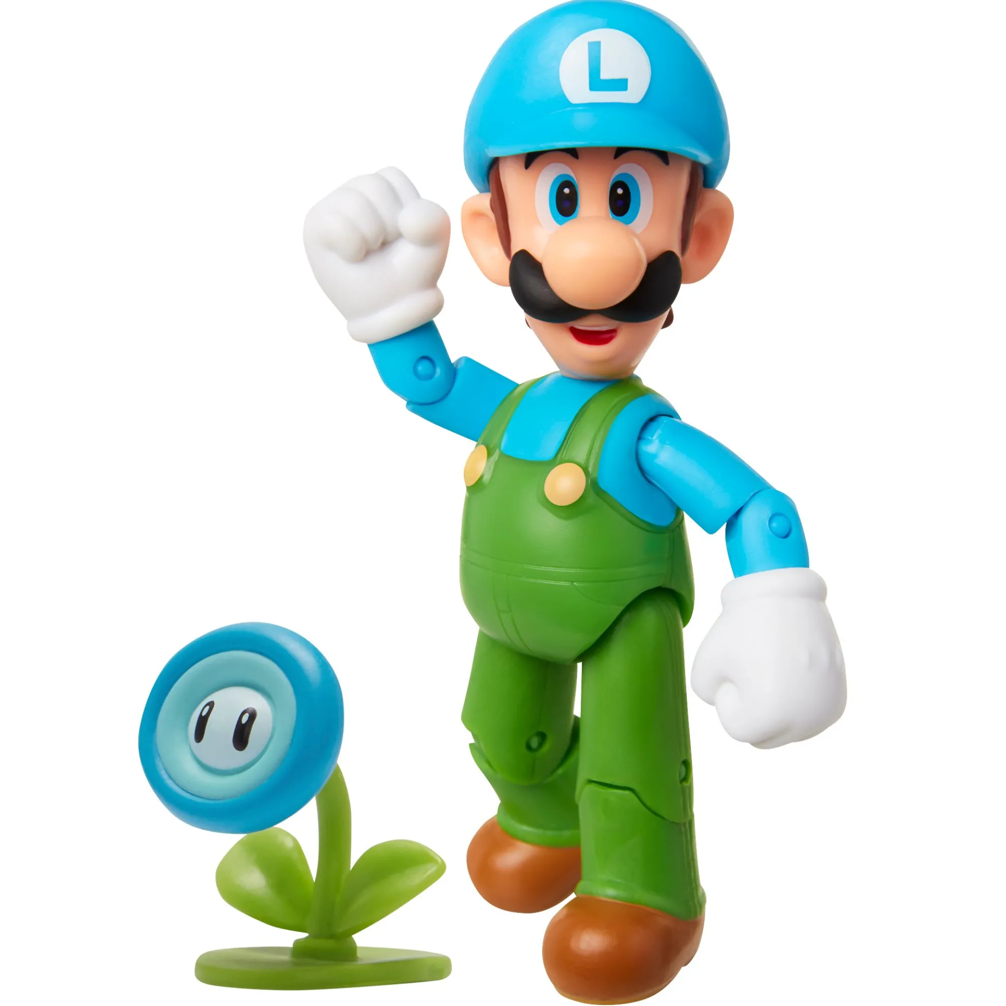 Ice Luigi With Ice Flower 4-Inch Articulated Figure