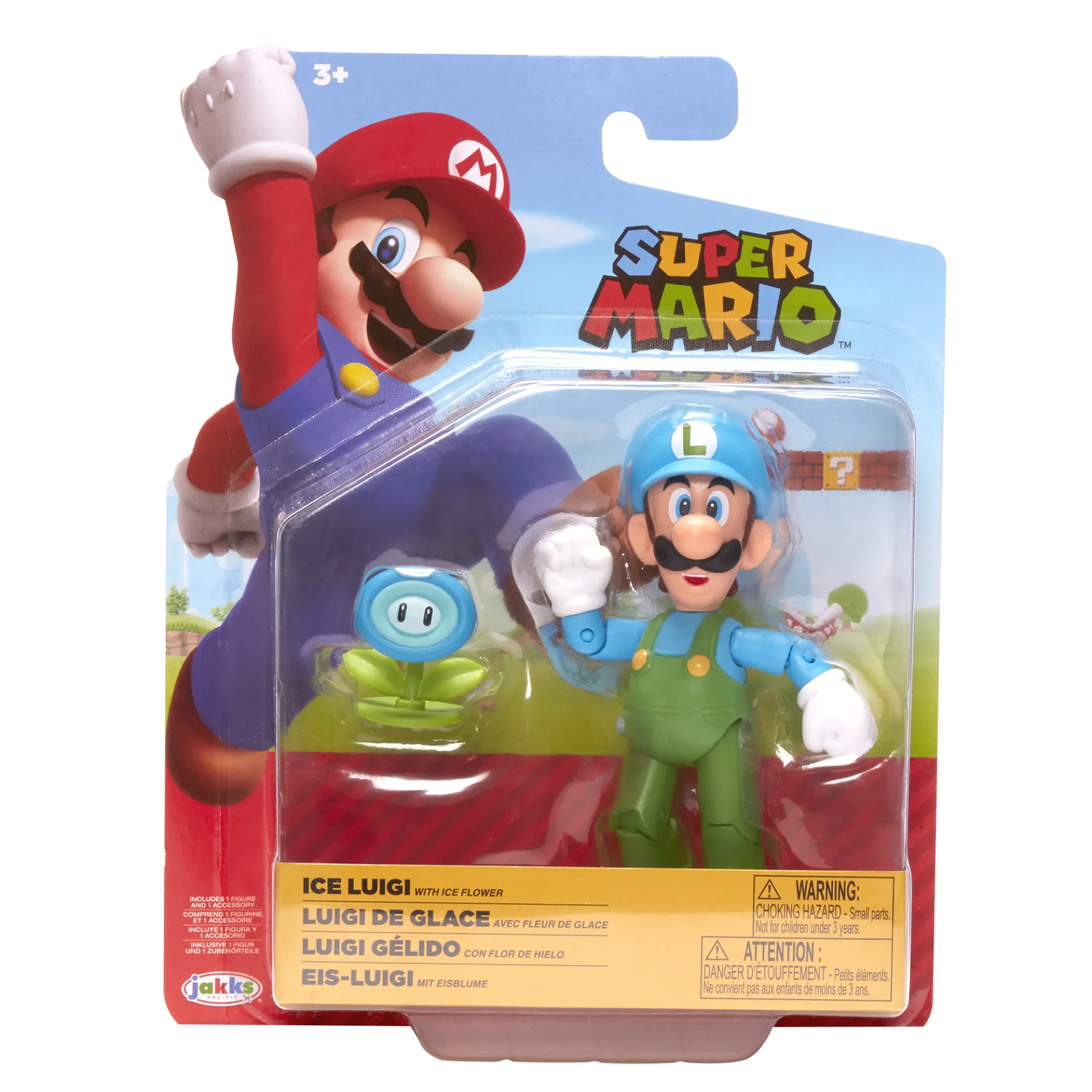 Ice Luigi With Ice Flower 4-Inch Articulated Figure
