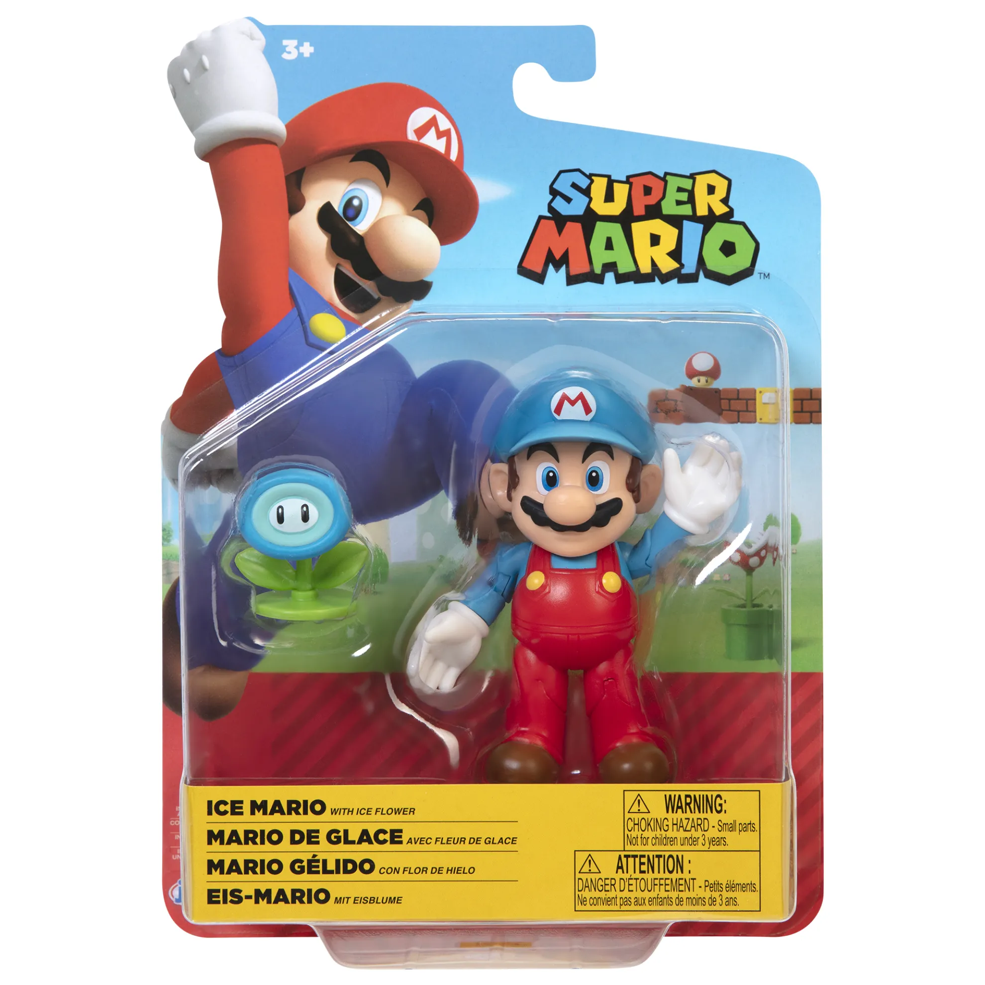 Ice Mario With Ice Flower 4-Inch Articulated Figure