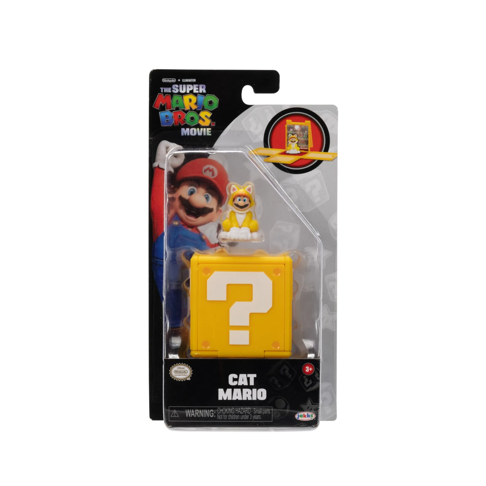 1.25-Inch Cat Mario Mini Figure With Question Block