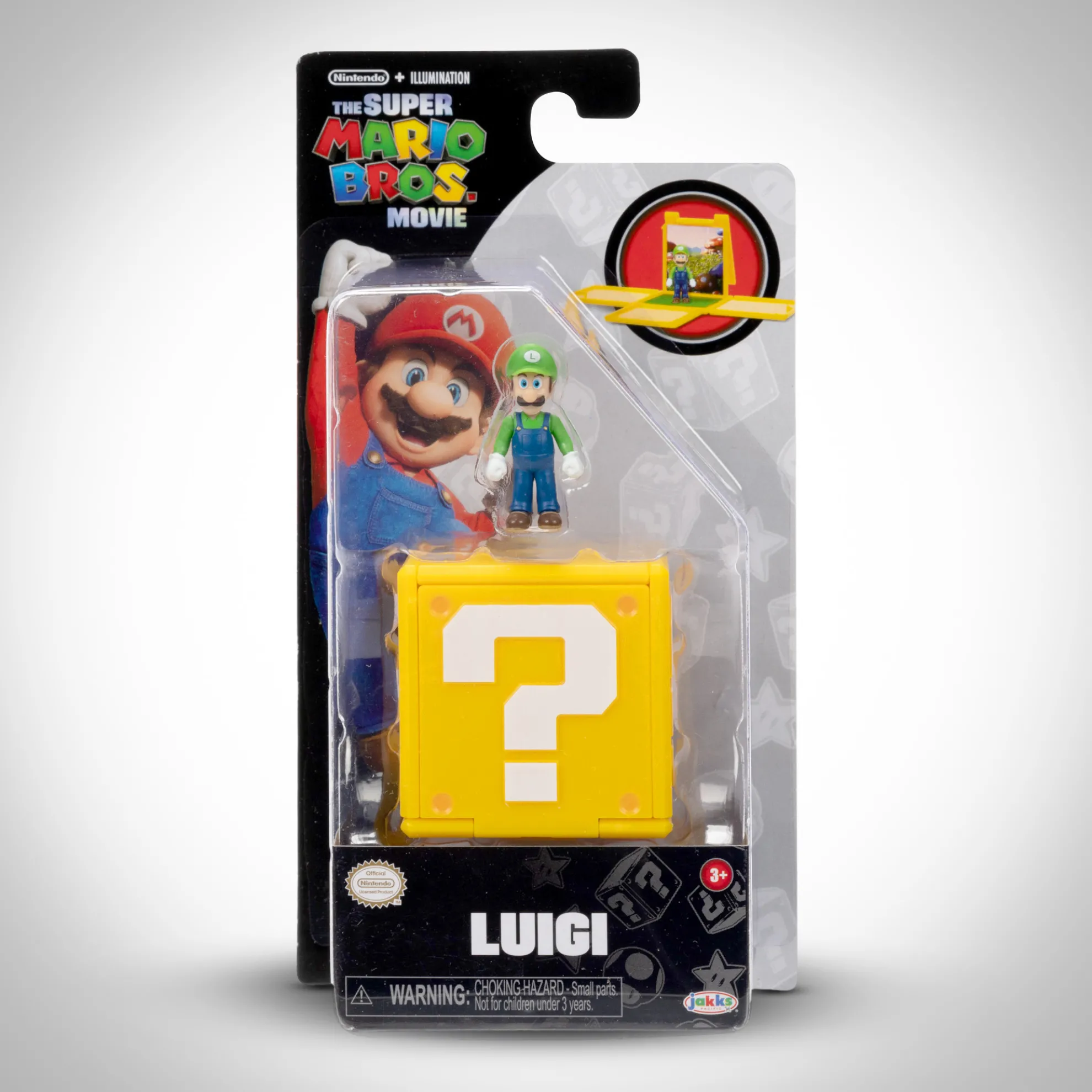1.25-Inch Luigi Mini Figure With Question Block