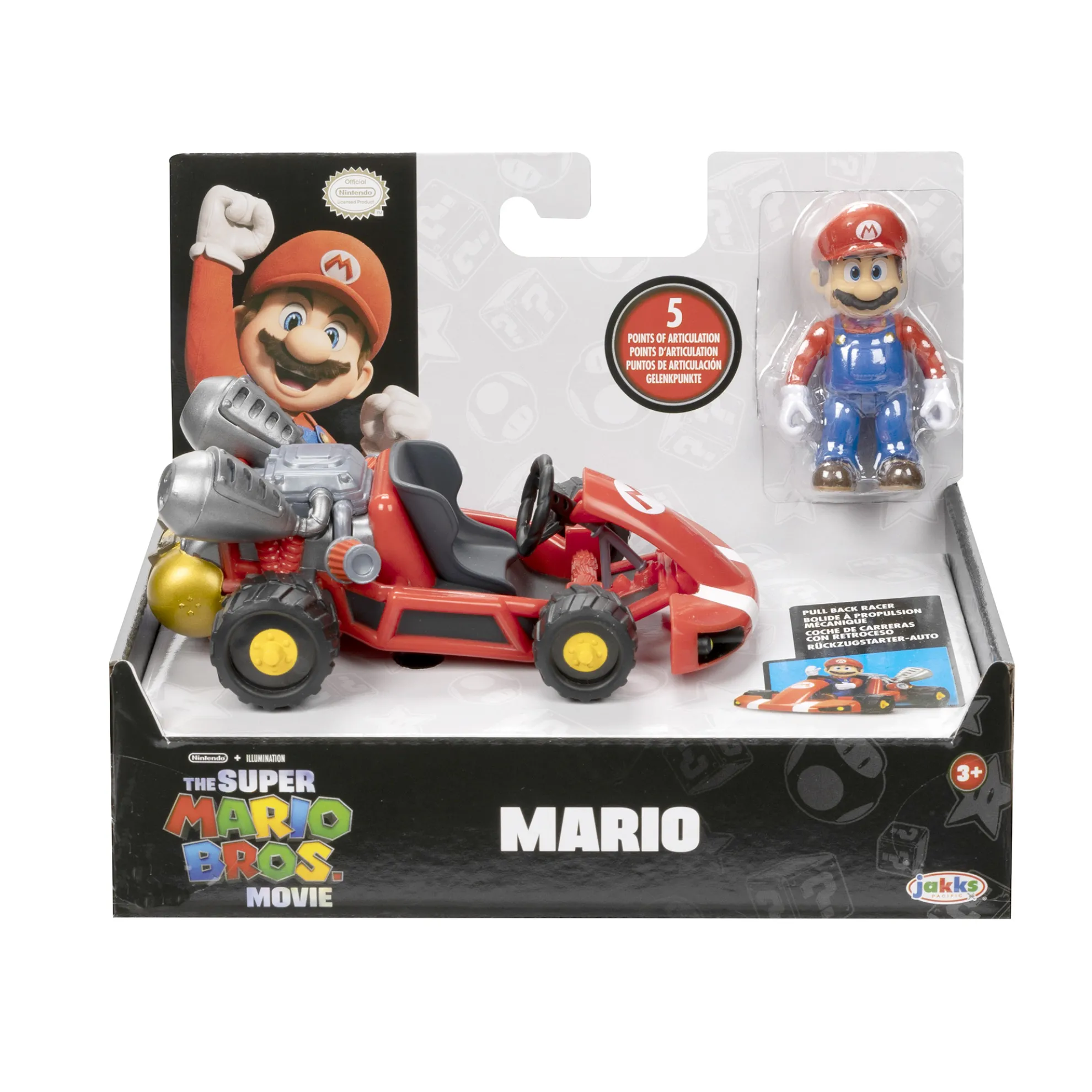 2.5-Inch Mario Figure With Pull Back Racer