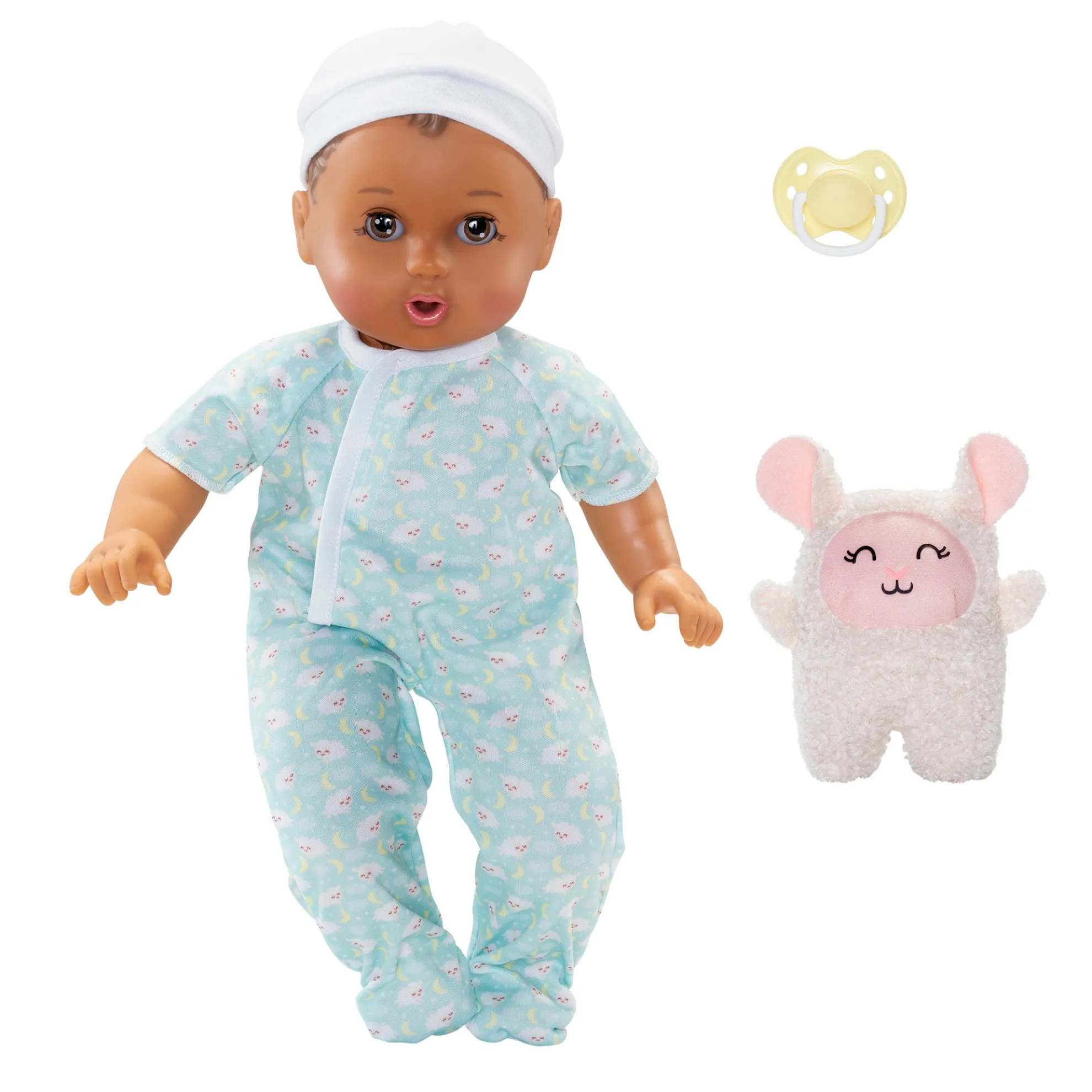 14-Inch My Sleepy Baby Dark Brunette With Brown Eyes