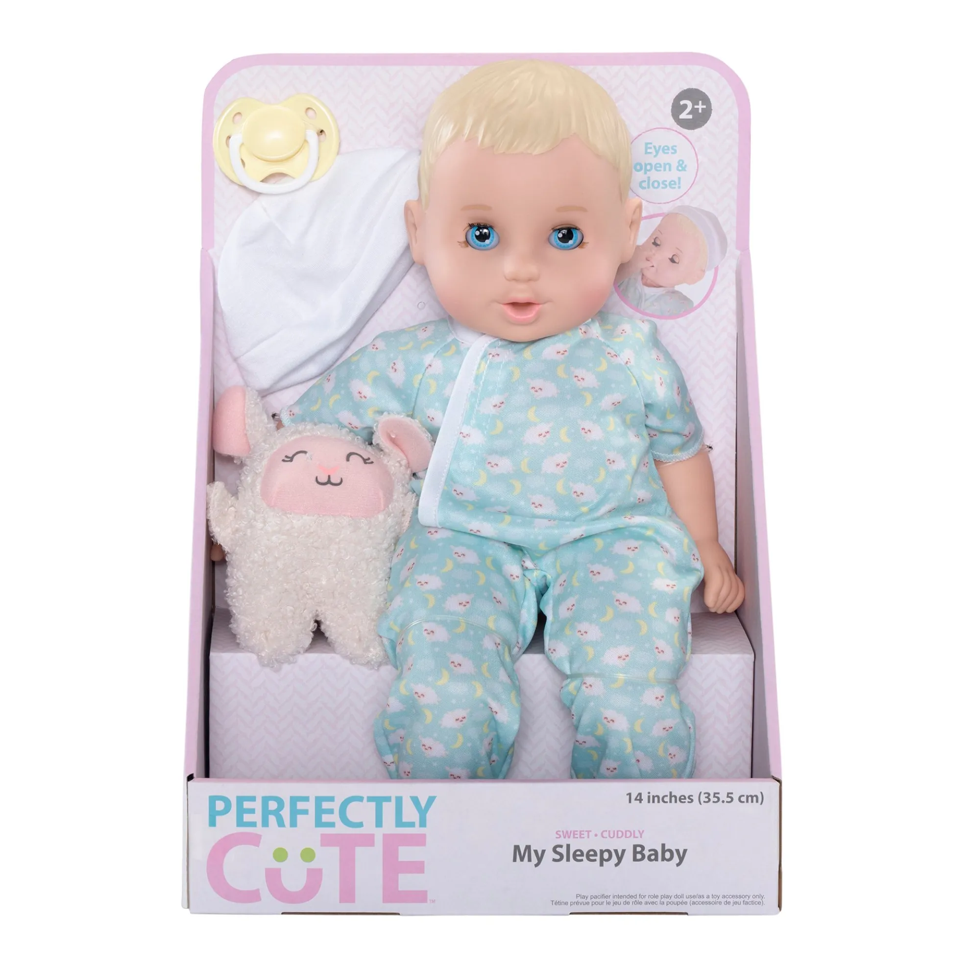 14-Inch My Sleepy Baby Blonde With Blue Eyes