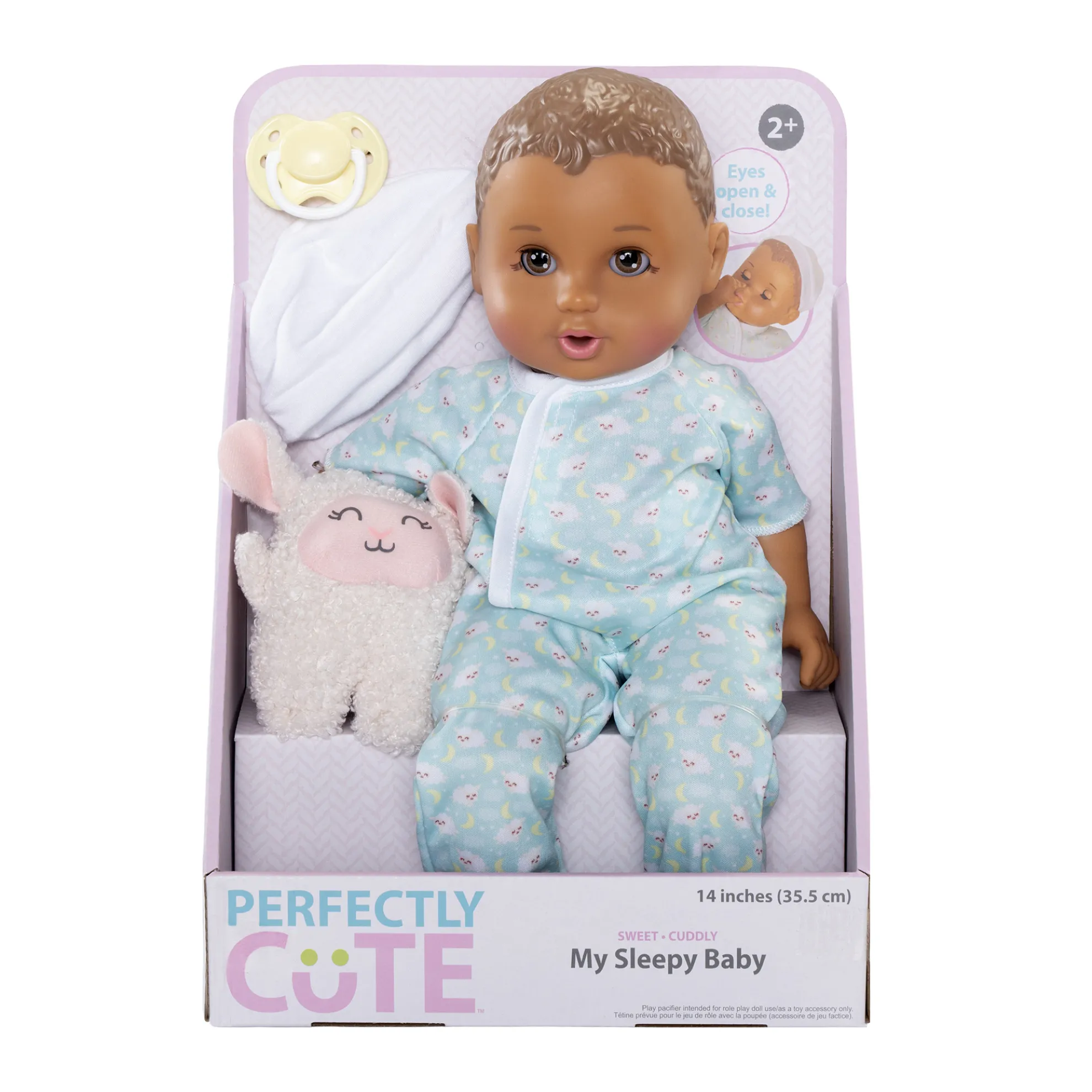 14-Inch My Sleepy Baby Brunette With Brown Eyes