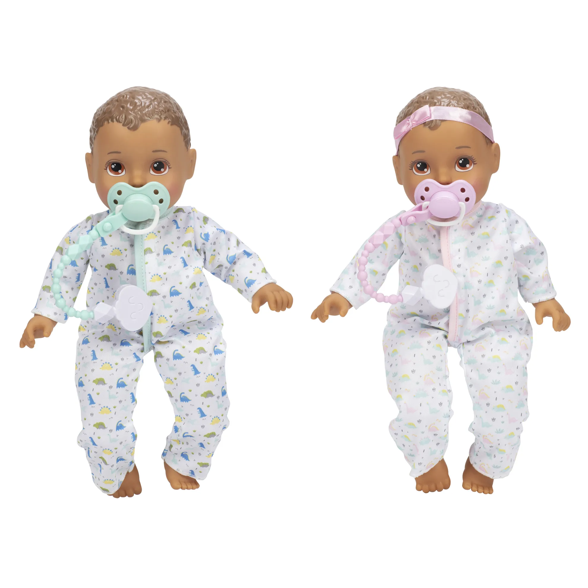 14-Inch My Sweet Baby Twins Twin B/G Dolls Brunette With Brown Eyes