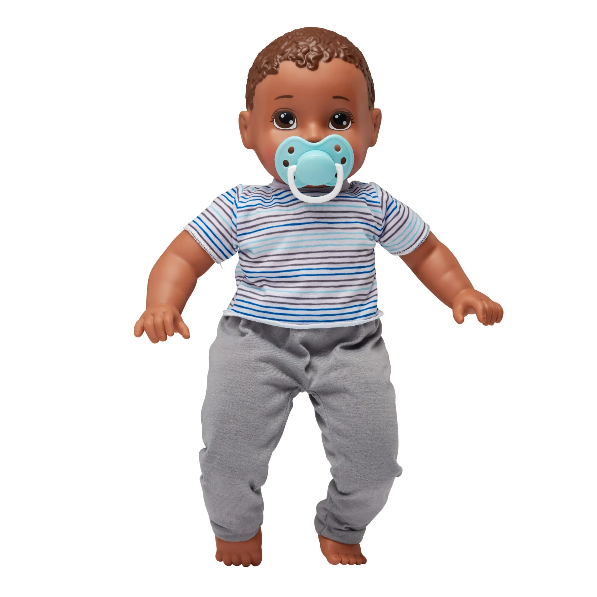 14-Inch My Sweet Baby Boy Doll Dark Brunette Hair With Brown Eyes