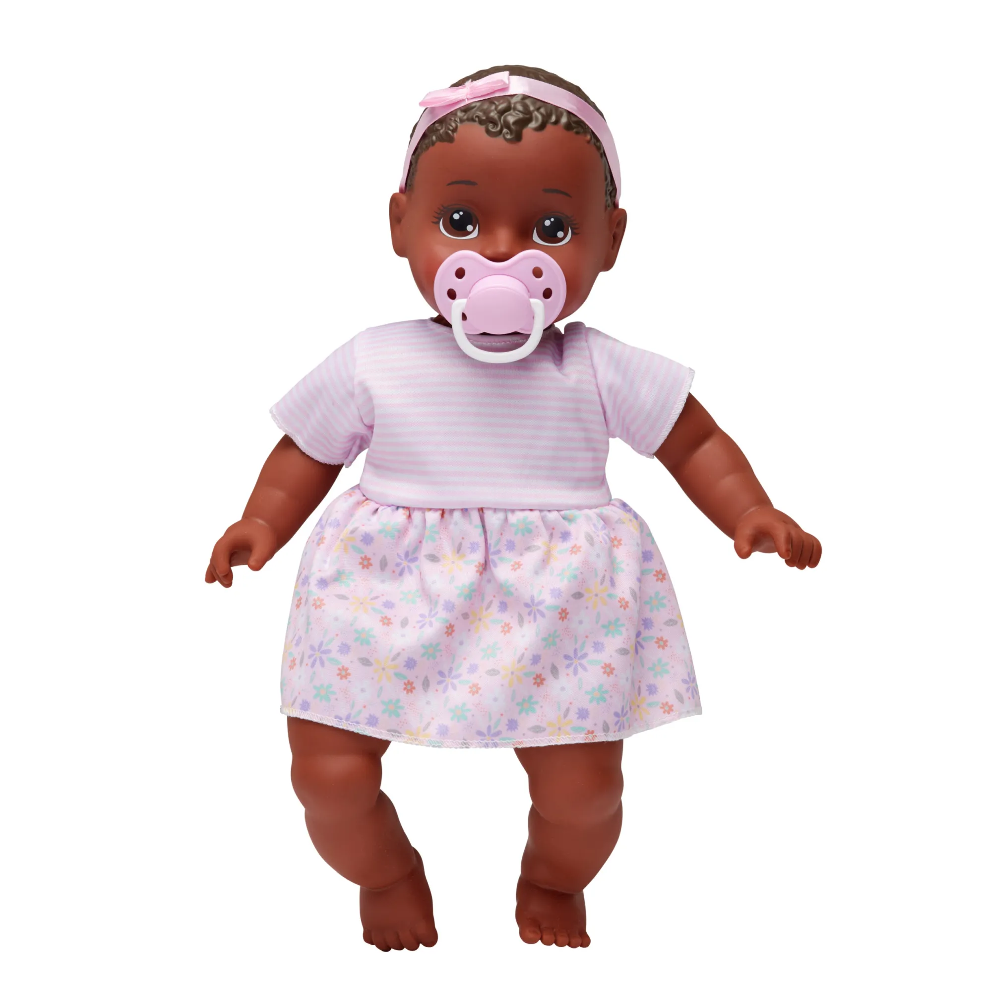 14-Inch My Sweet Baby Girl Doll Dark Brunette Hair With Brown Eyes