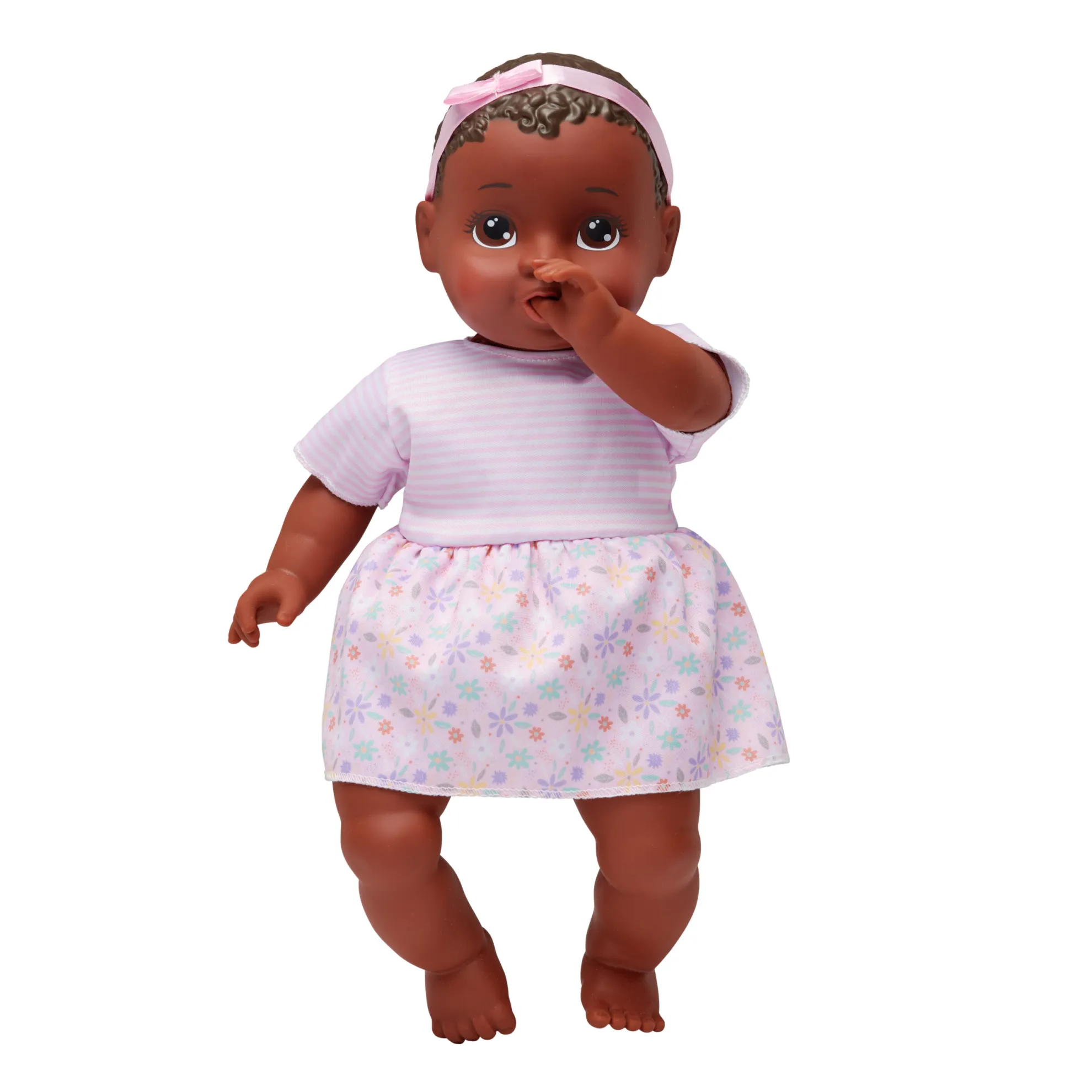 14-Inch My Sweet Baby Girl Doll Dark Brunette Hair With Brown Eyes