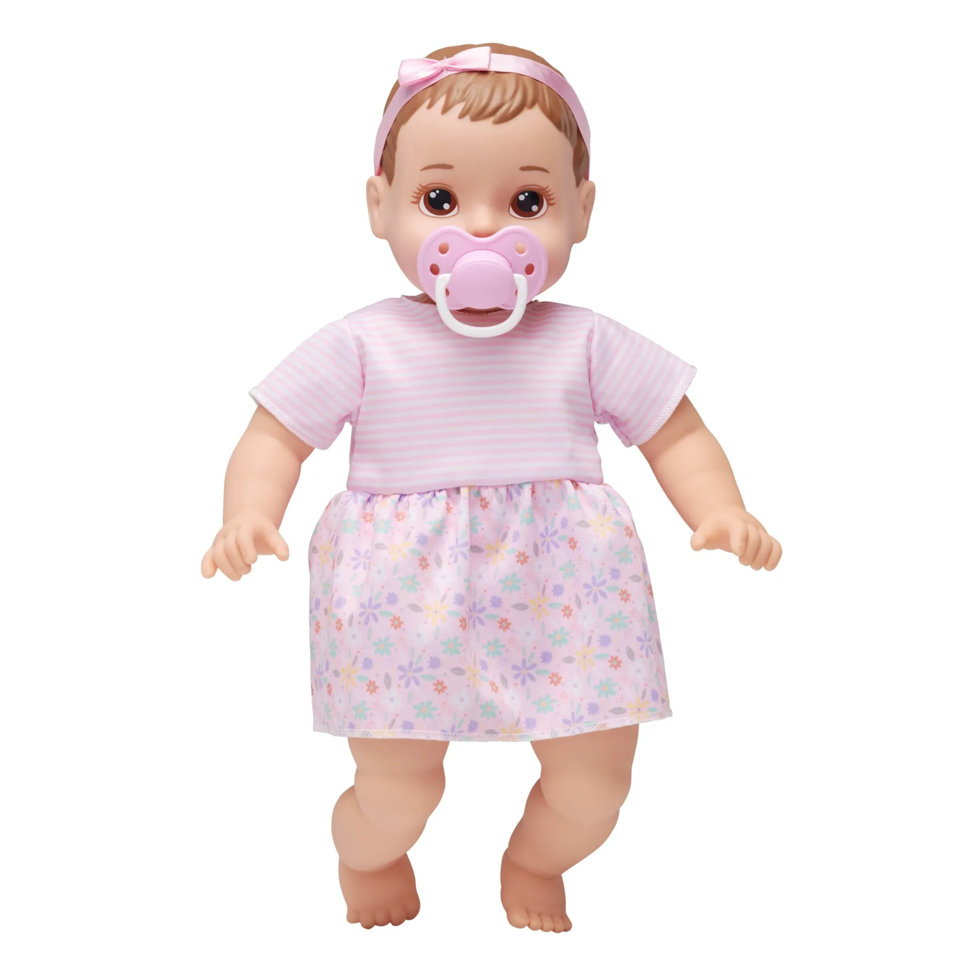 14-Inch My Sweet Baby Girl Doll Light Brunette Hair With Brown Eyes