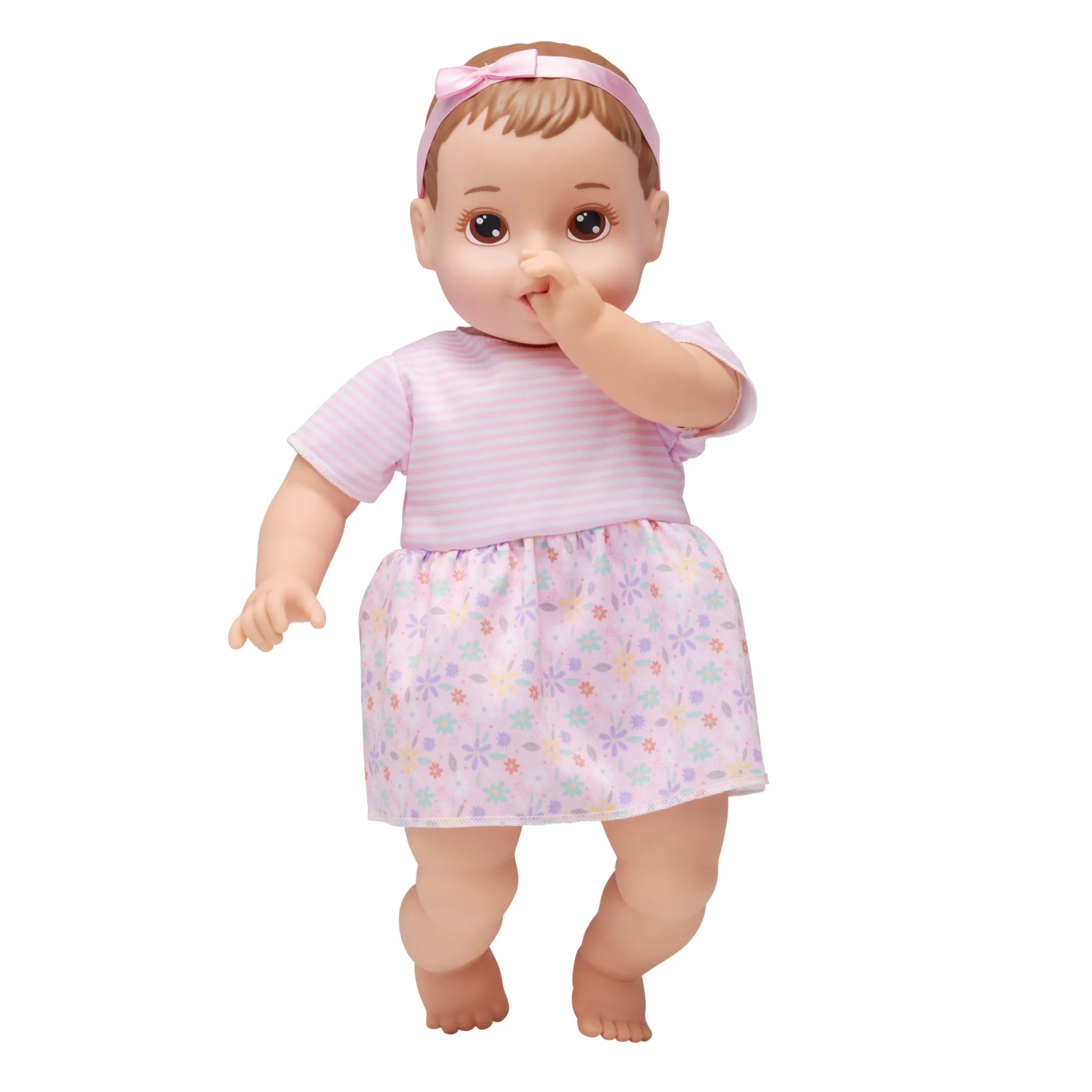 14-Inch My Sweet Baby Girl Doll Light Brunette Hair With Brown Eyes