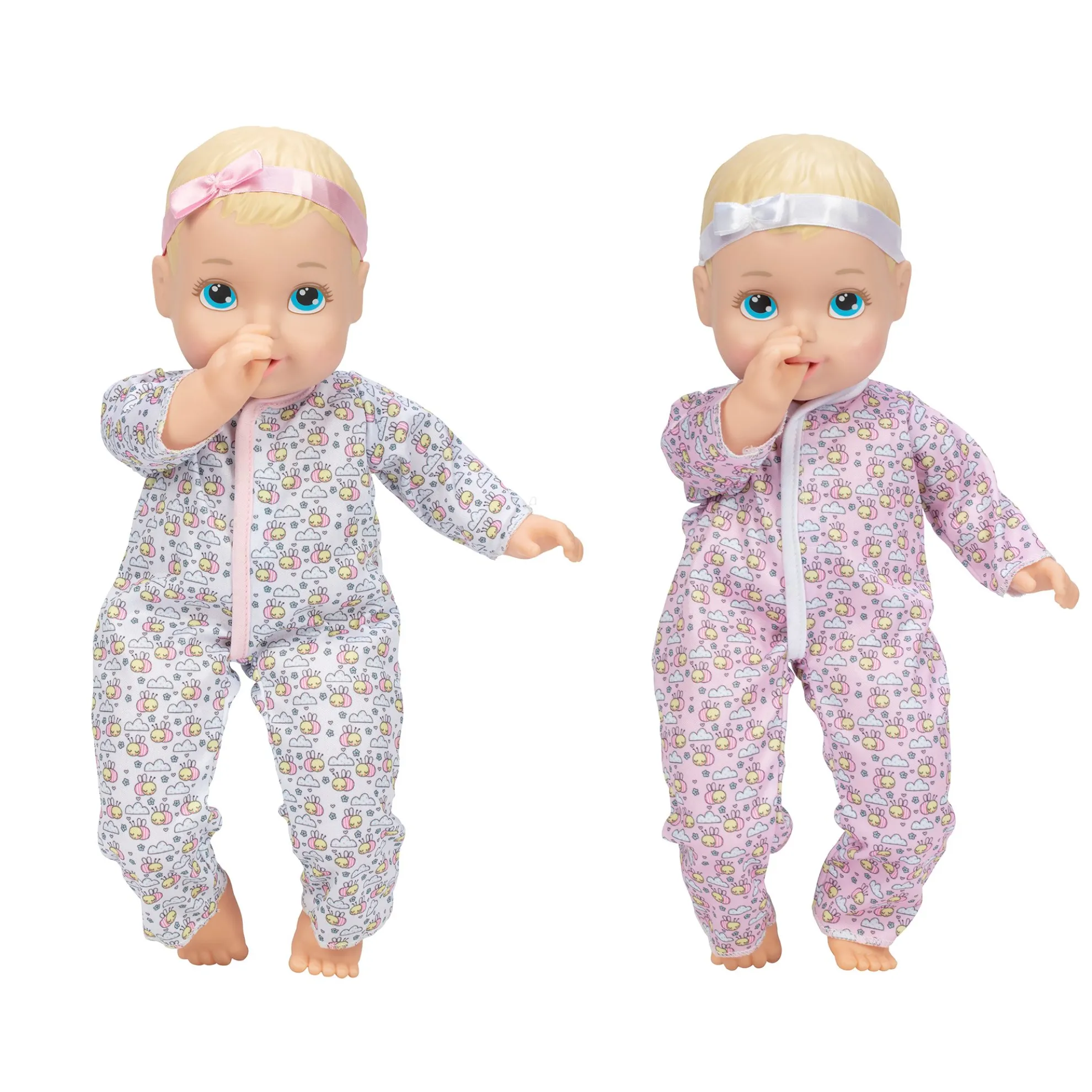 14-Inch My Sweet Baby Twins Twin Girl Dolls Blonde With Blue Eyes