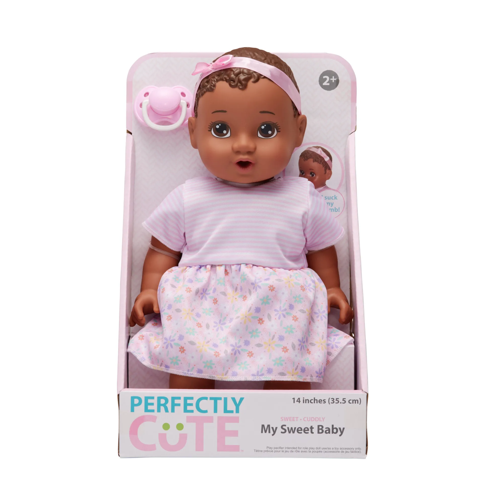 14-Inch My Sweet Baby Girl Doll Brunette Hair With Brown Eyes