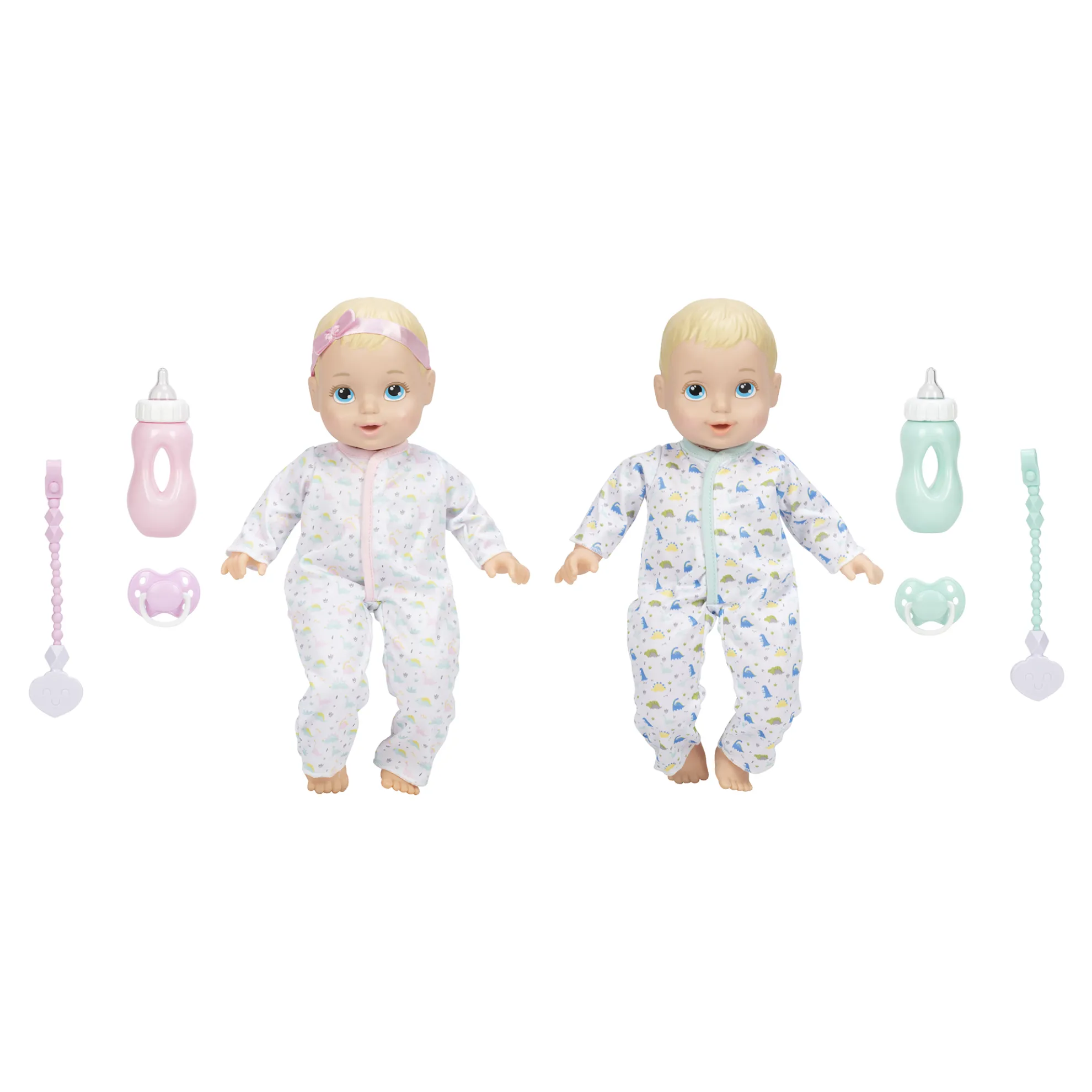 14-Inch My Sweet Baby Twins Twin B/G Dolls Blonde With Blue Eyes