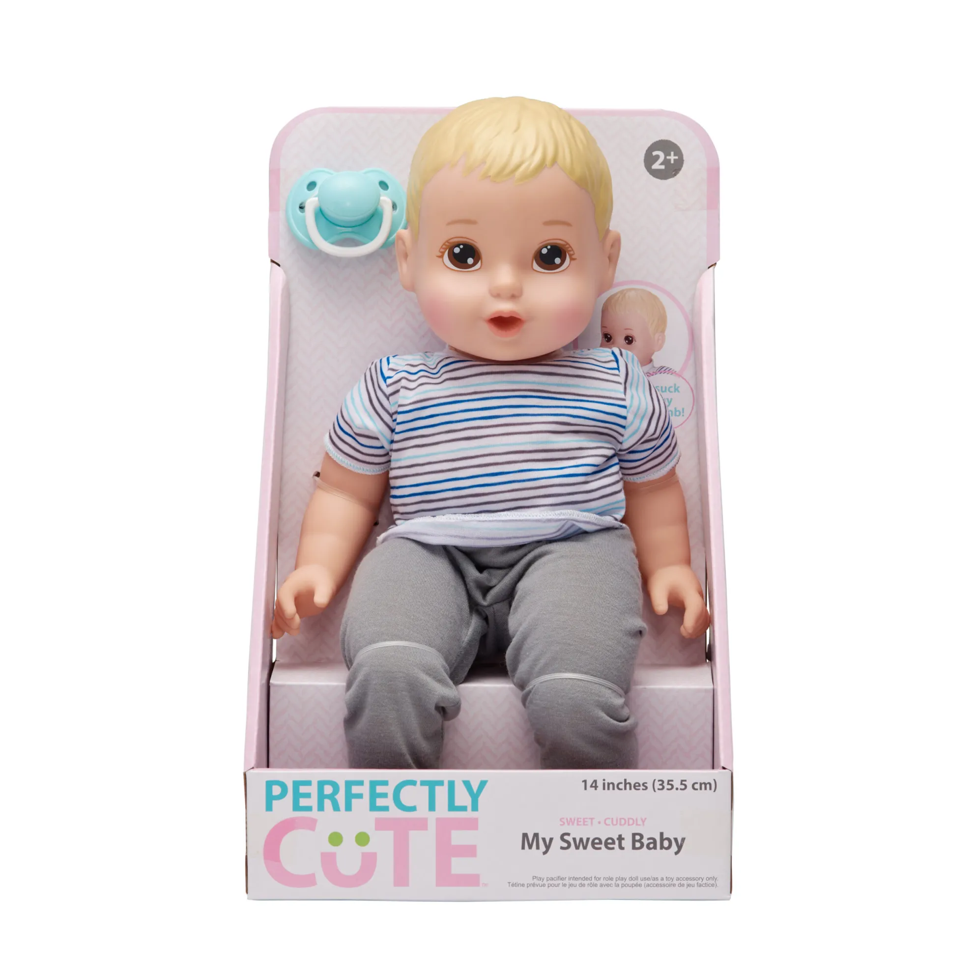 14-Inch My Sweet Baby Boy Doll Blonde Hair With Brown Eyes