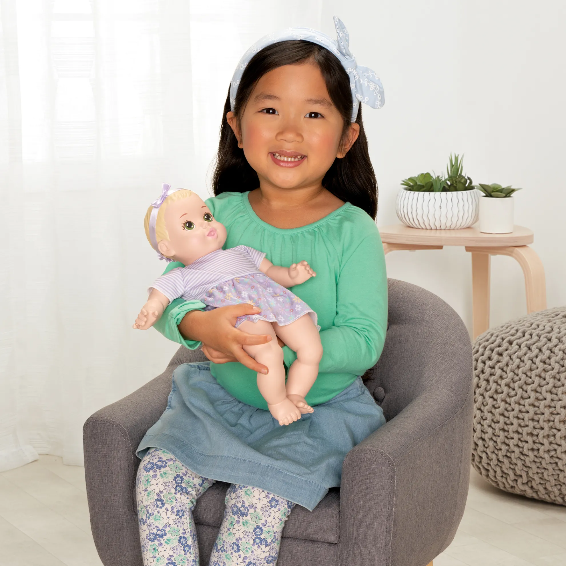 14-Inch My Sweet Baby Girl Doll Blonde Hair With Hazel Eyes