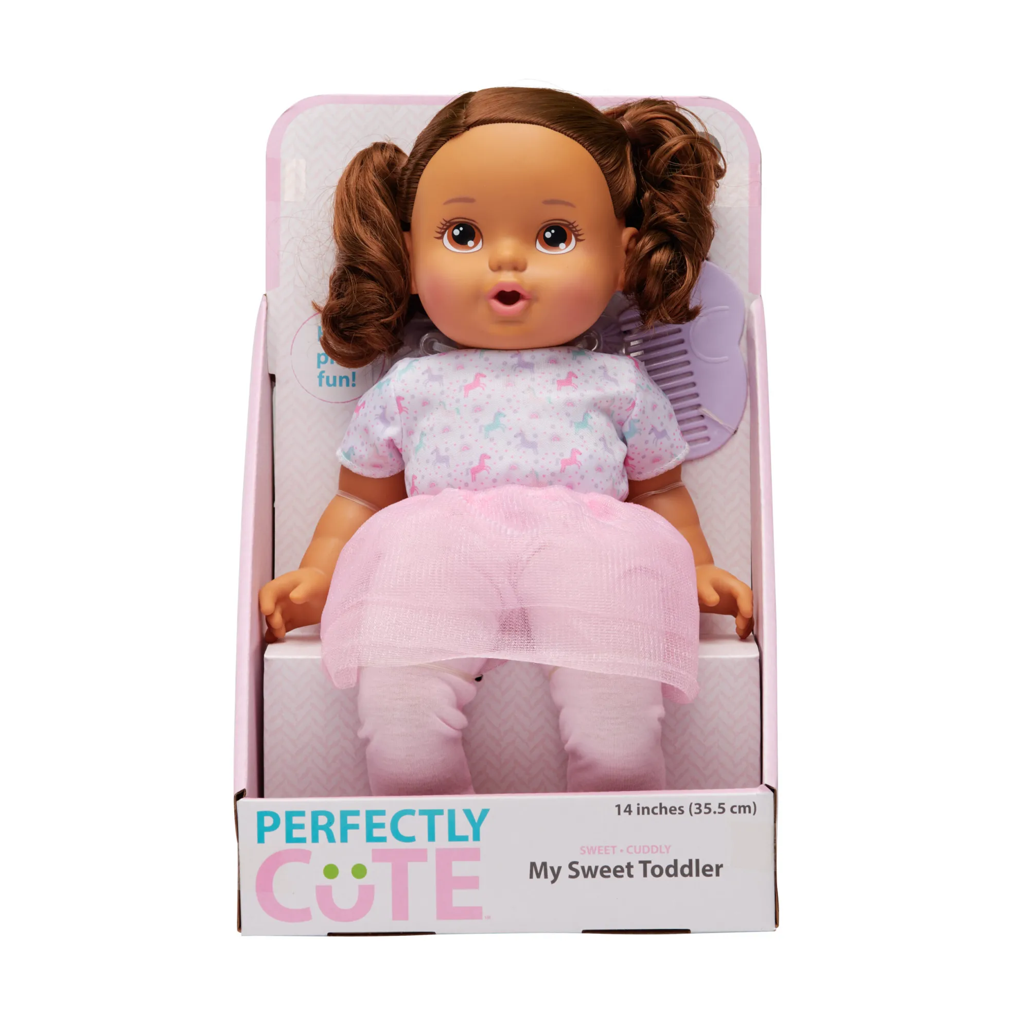 14-Inch My Sweet Toddler Girl Doll Brunette Brown Eyes