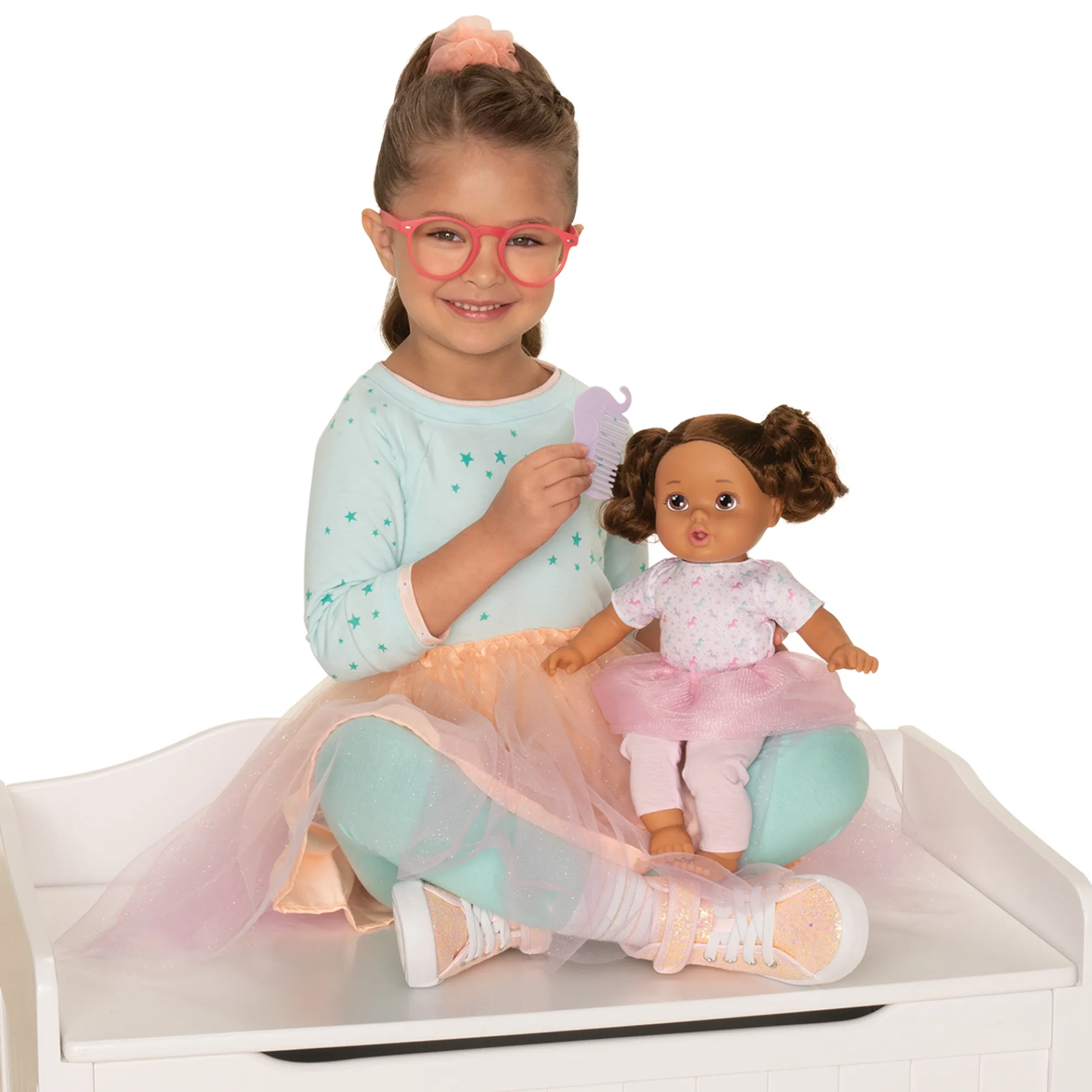 14-Inch My Sweet Toddler Girl Doll Brunette Brown Eyes