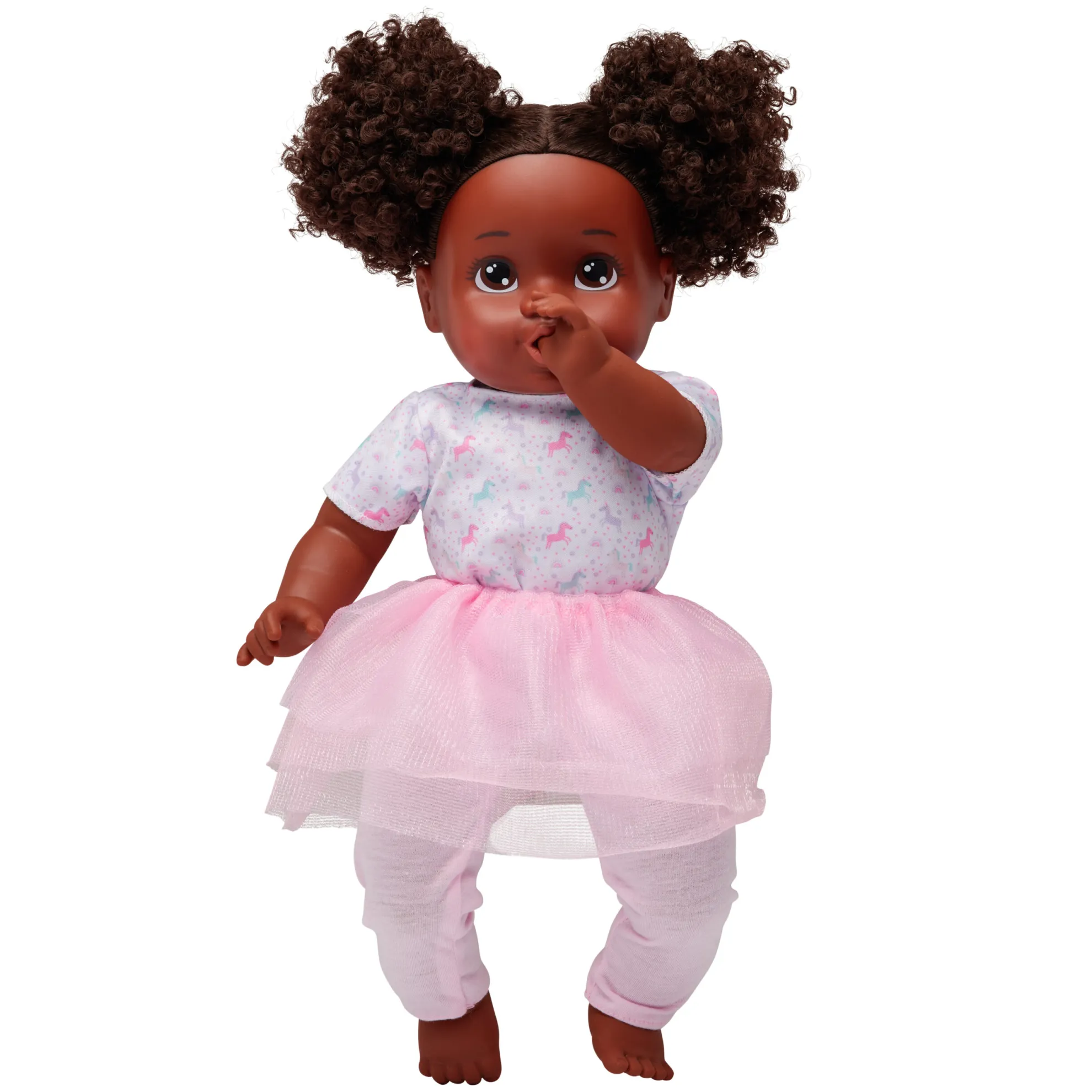 14-Inch My Sweet Toddler Girl Doll Dark Brunette Brown Eyes