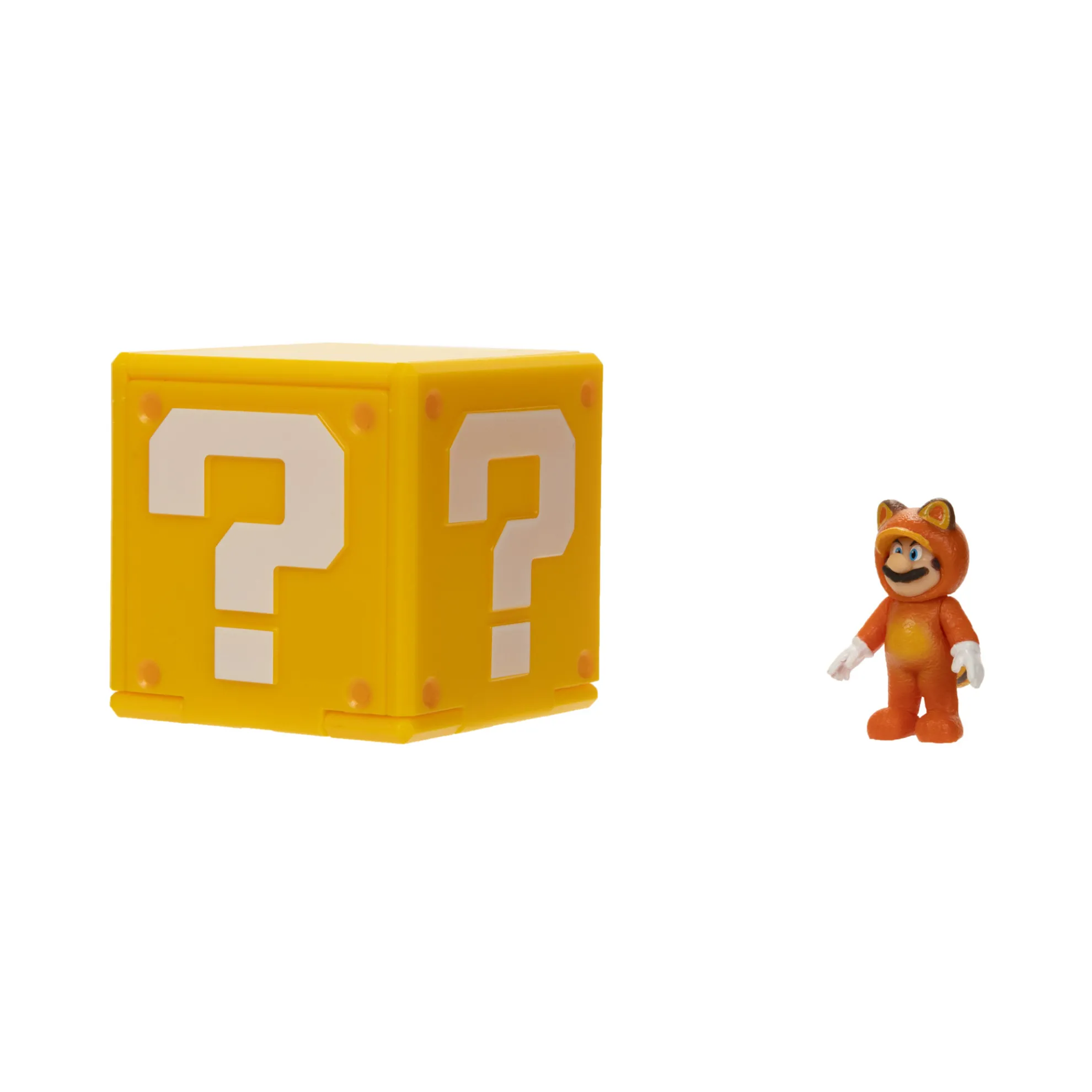1.25-Inch Tanooki Mario Mini Figure With Question Block