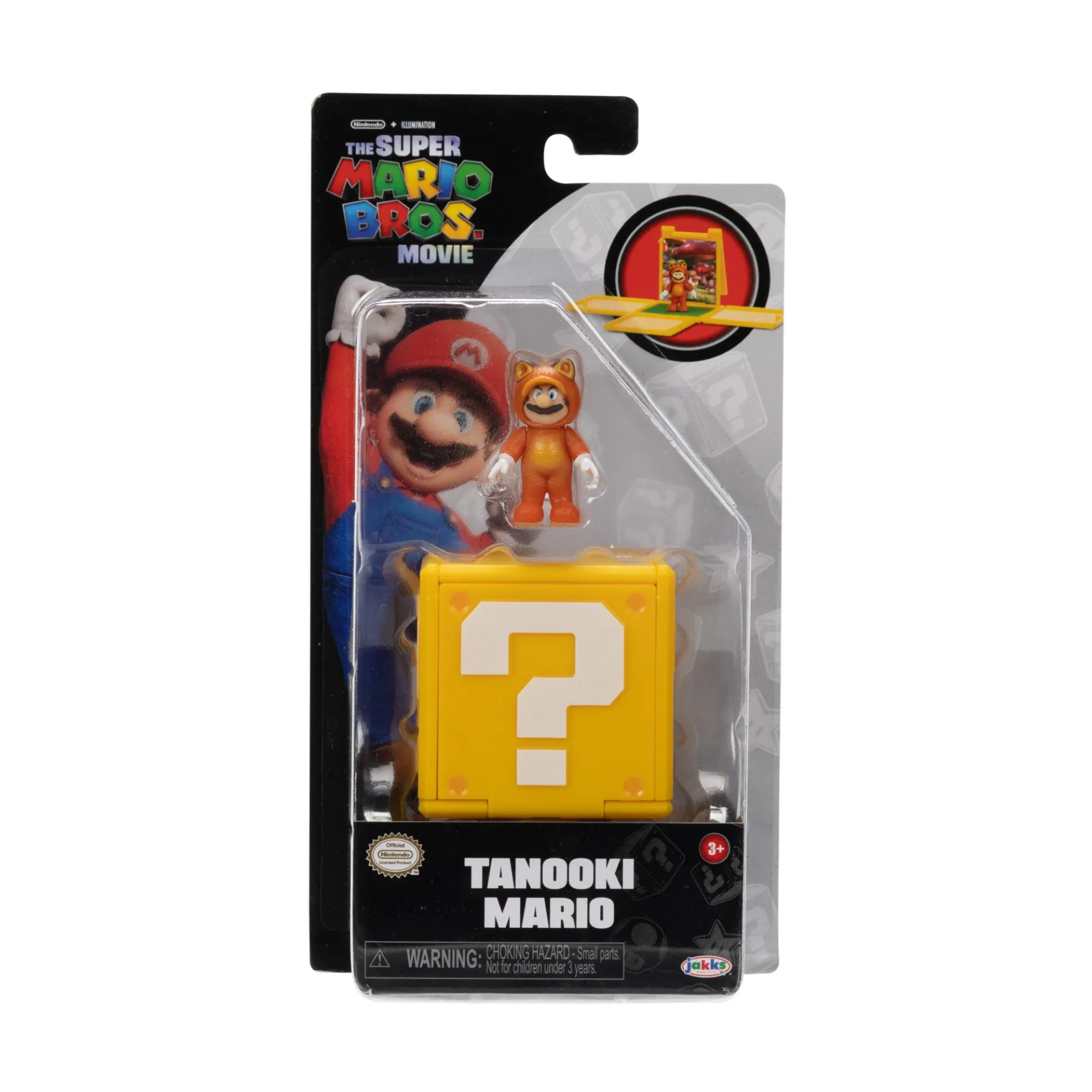 1.25-Inch Tanooki Mario Mini Figure With Question Block