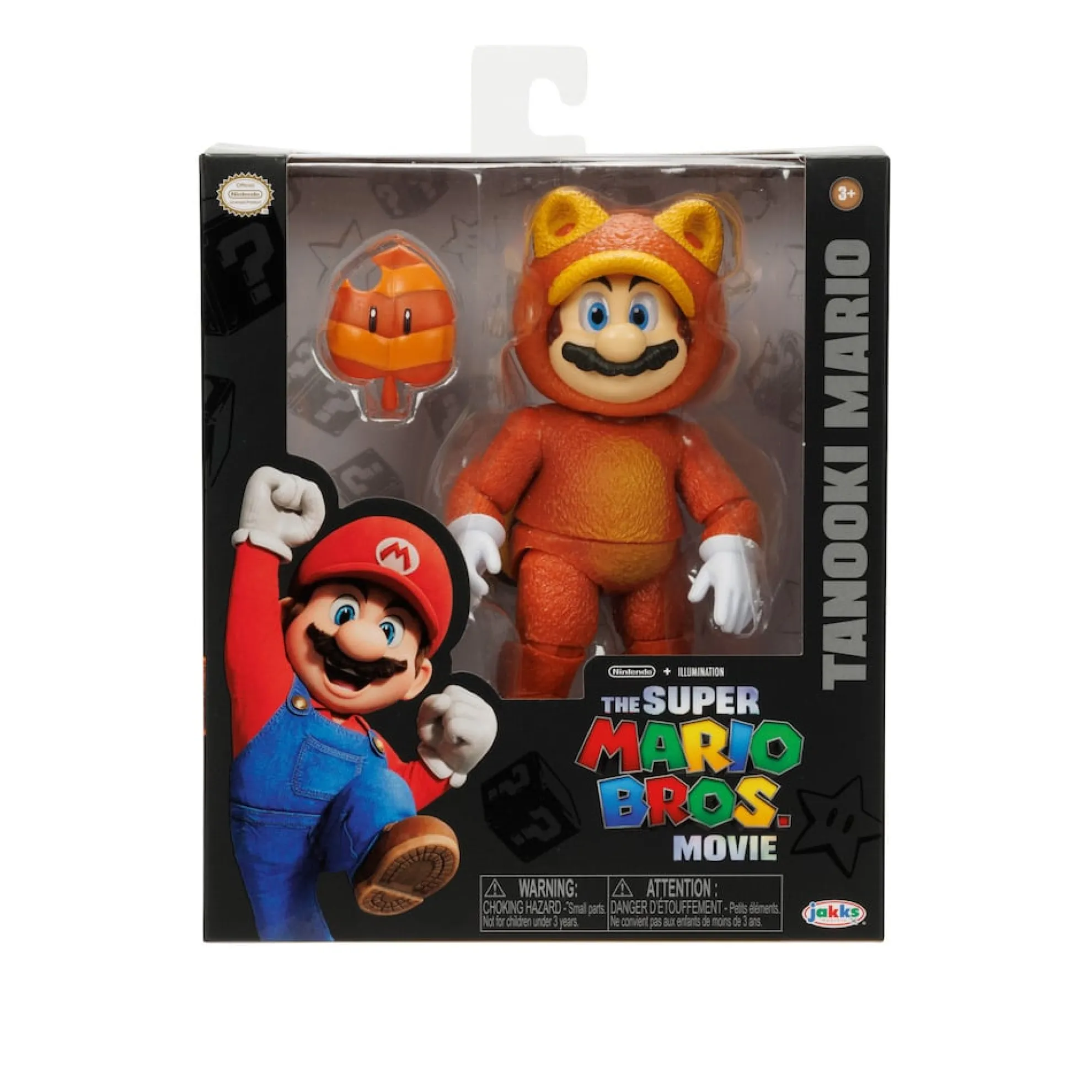 5-Inch Tanooki Mario Figure With Super Leaf Accessory