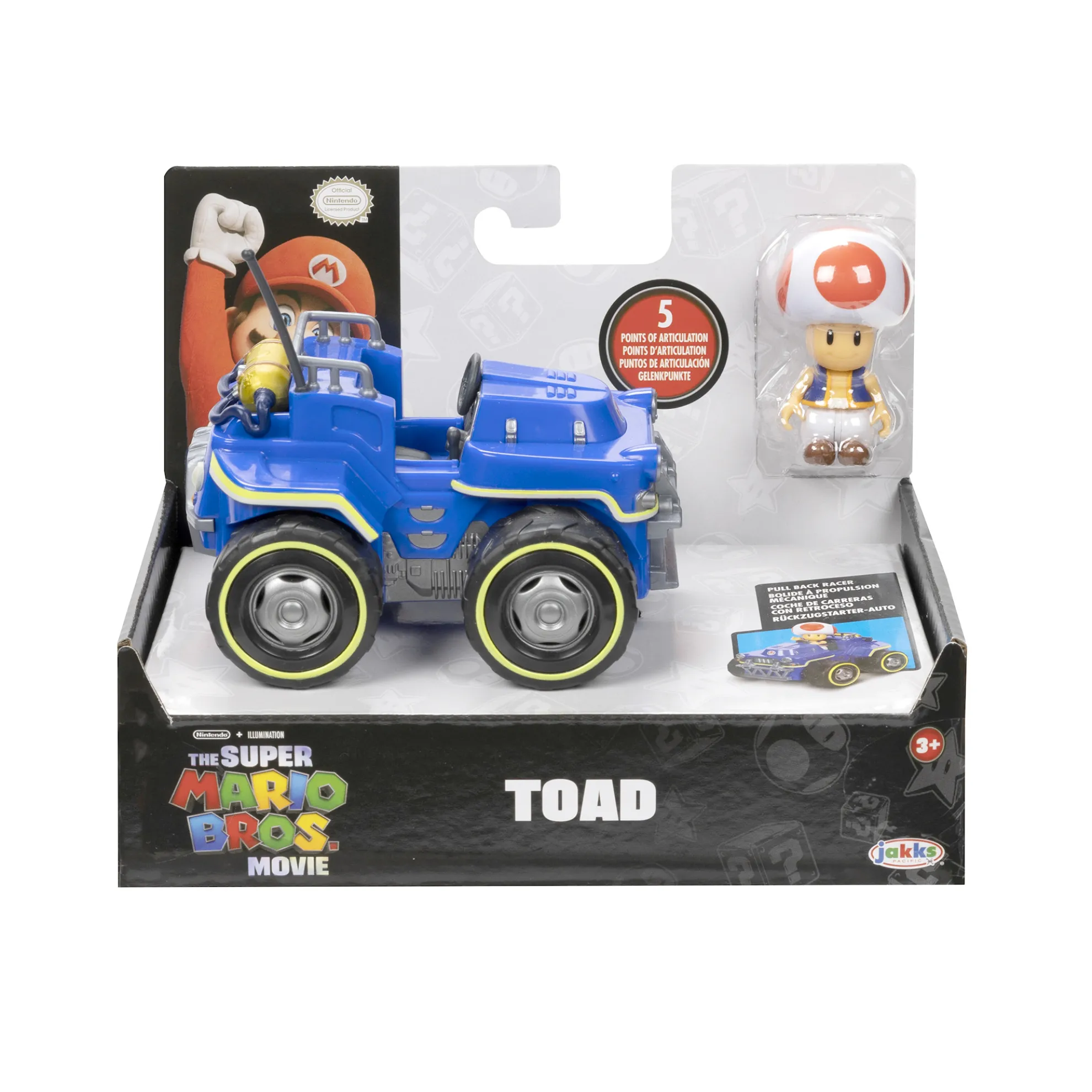 2.5-Inch Toad Figure With Pull Back Racer