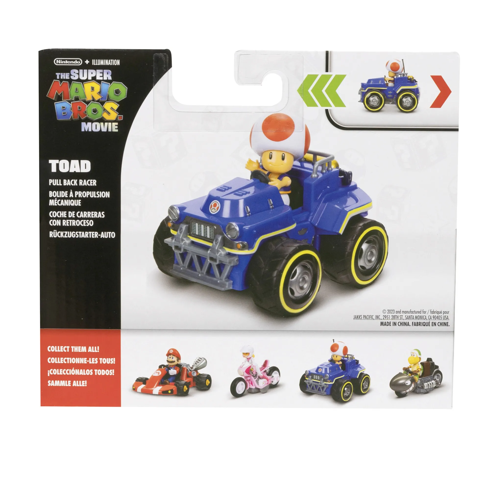 2.5-Inch Toad Figure With Pull Back Racer