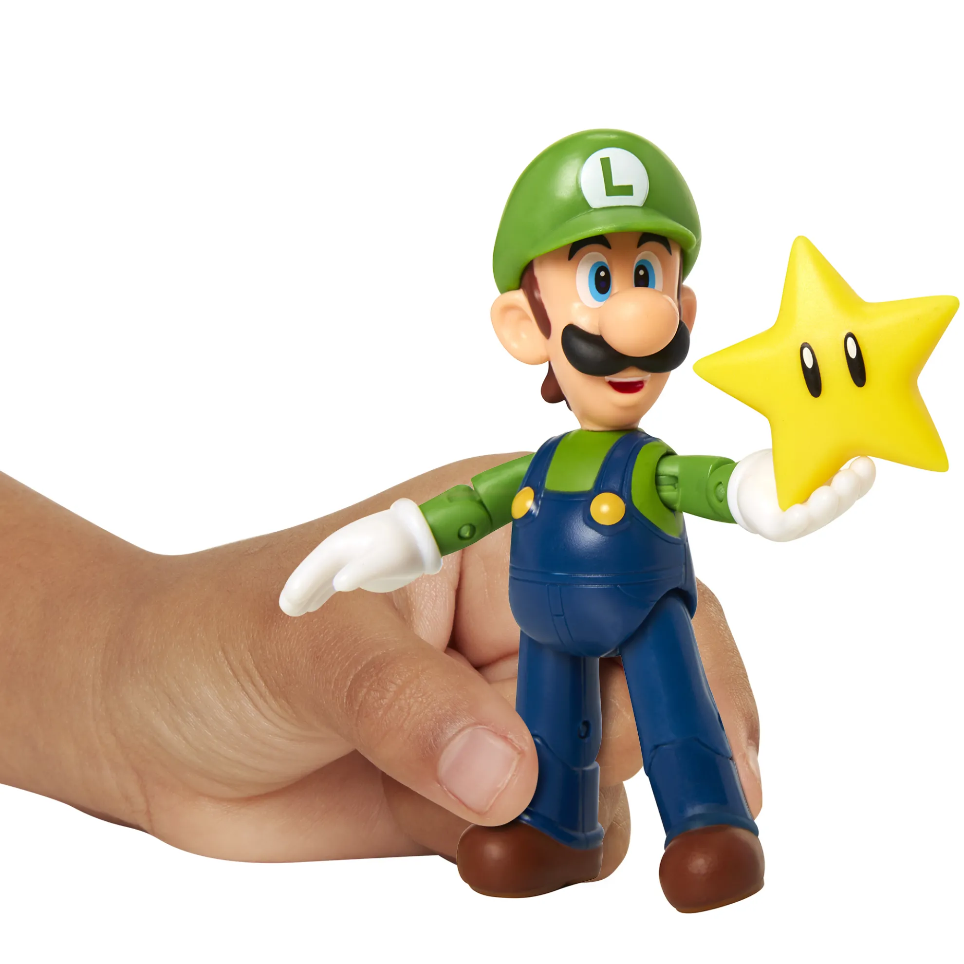 Luigi With Star 4-Inch Articulated Figure