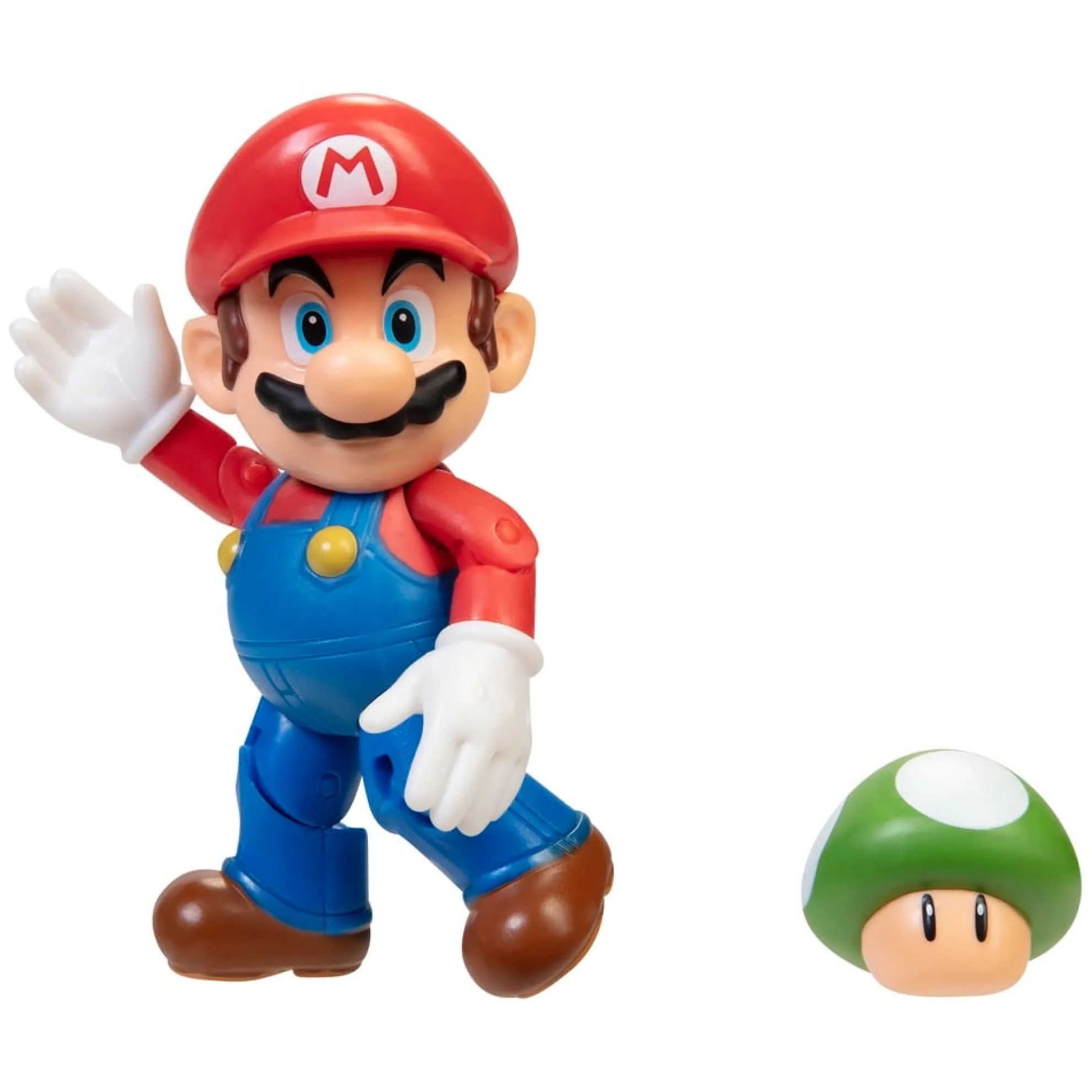 Mario 4-Inch Articulated Figure With 1-Up Mushroom