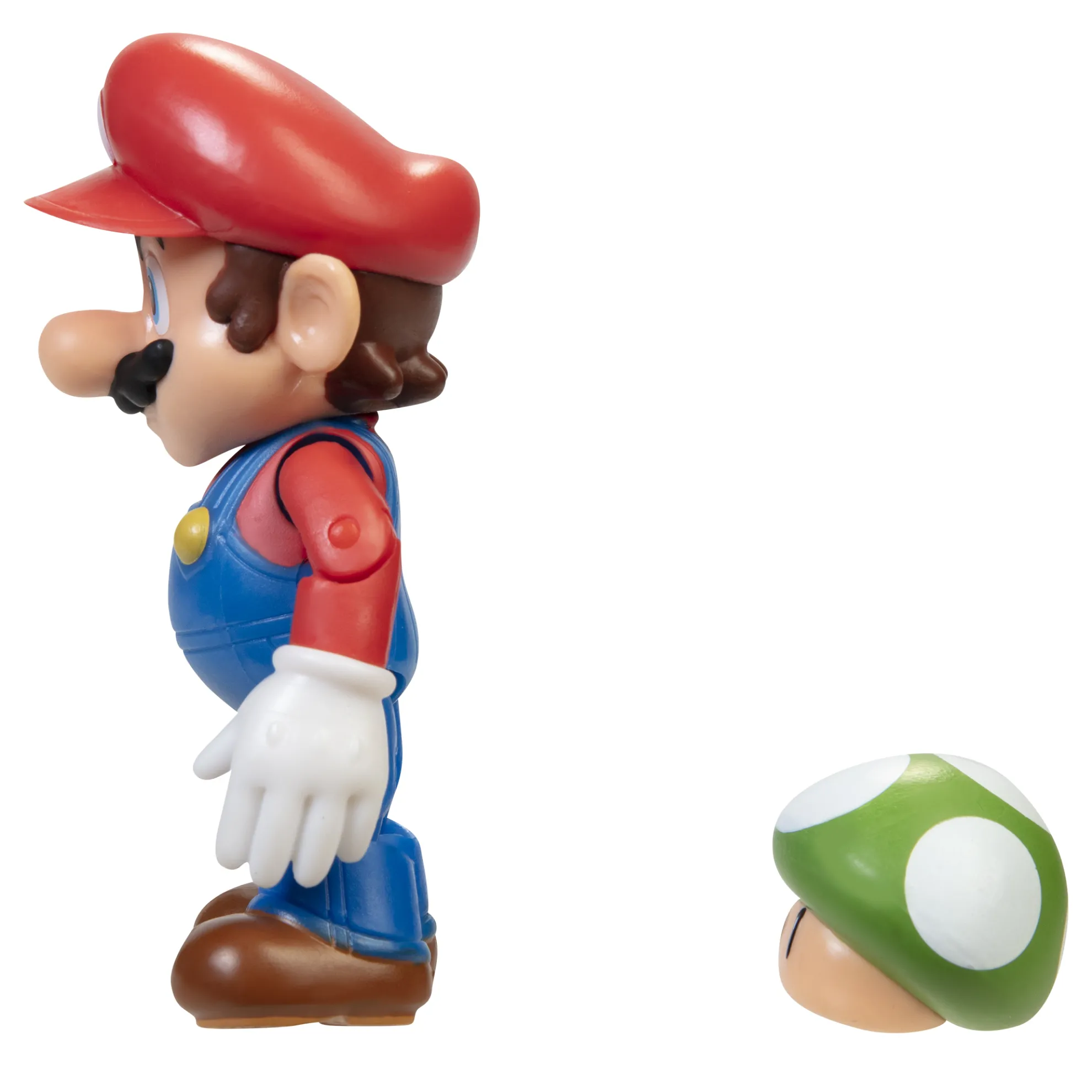 Mario With 1 Up Mushroom 4-Inch Articulated Figure