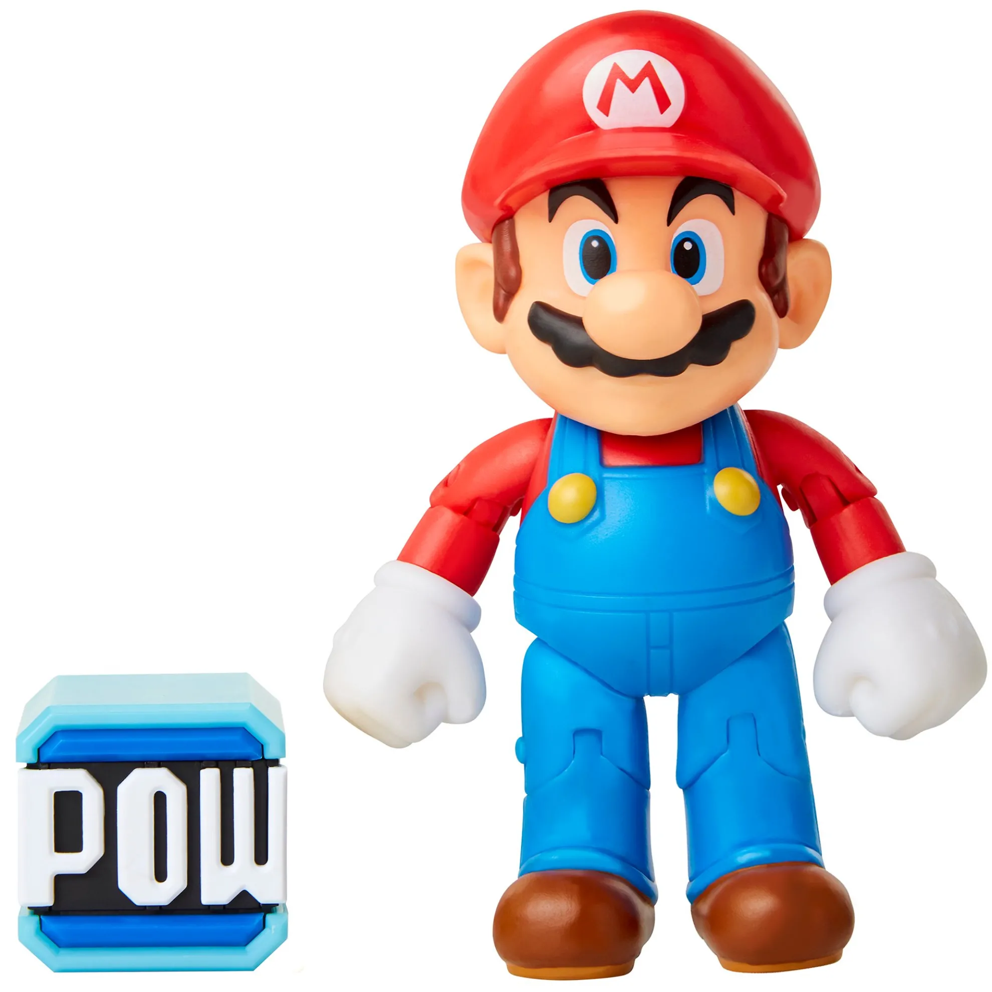 Mario With Pow Block 4-Inch Articulated Figure