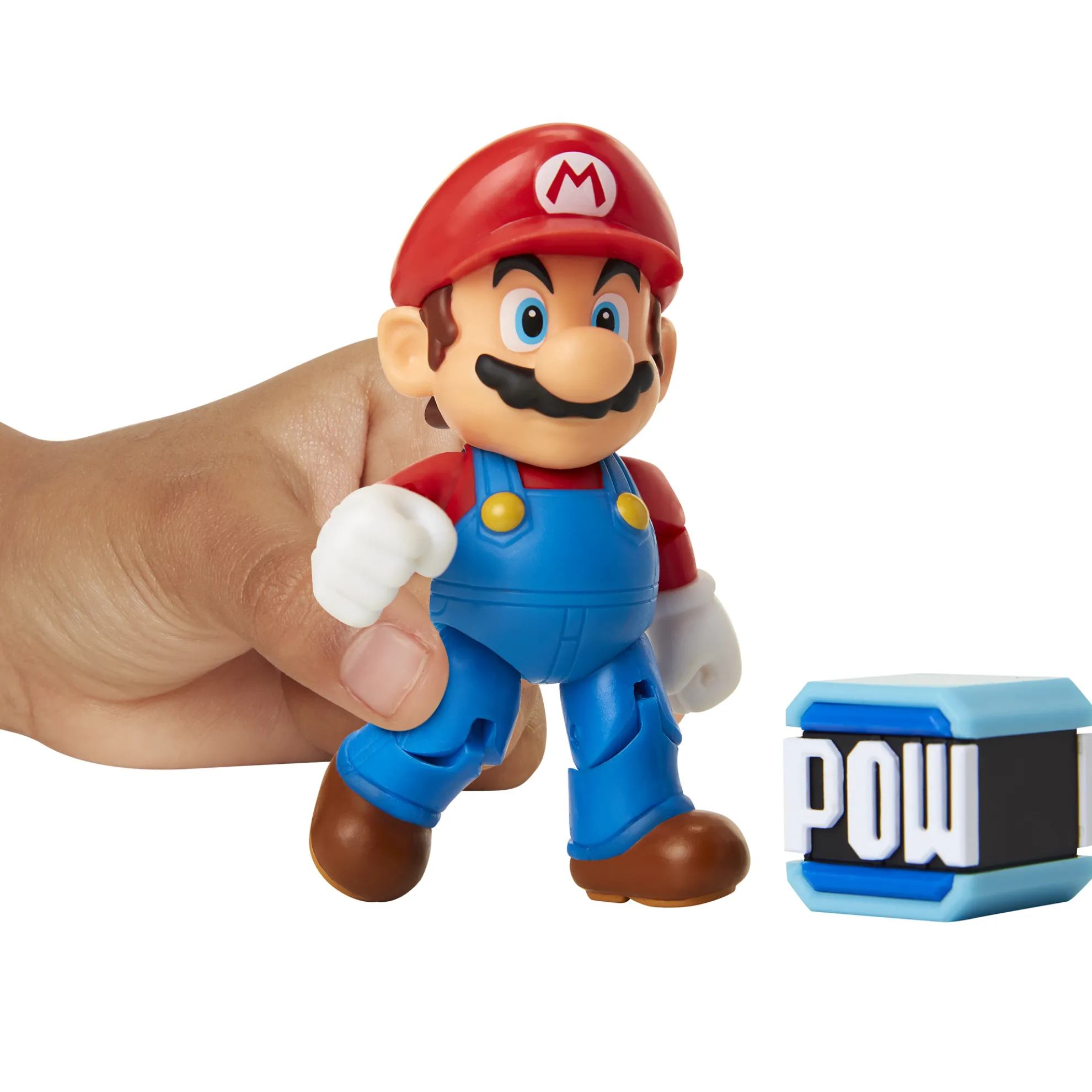 Mario With Pow Block 4-Inch Articulated Figure