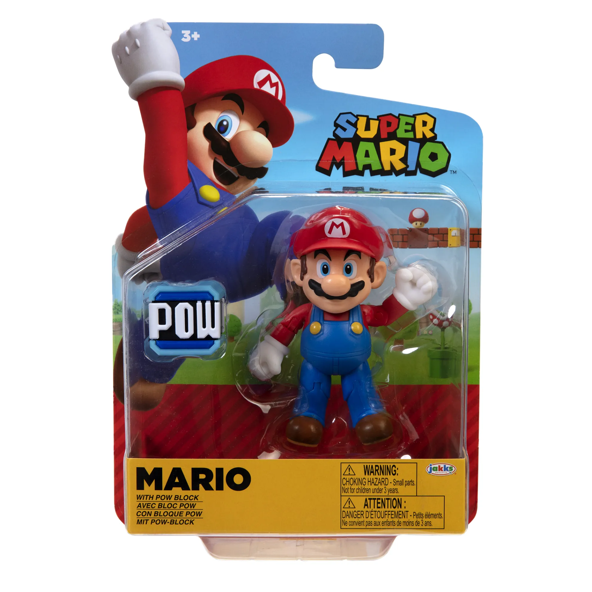 Mario With Pow 4-Inch Articulated Figure