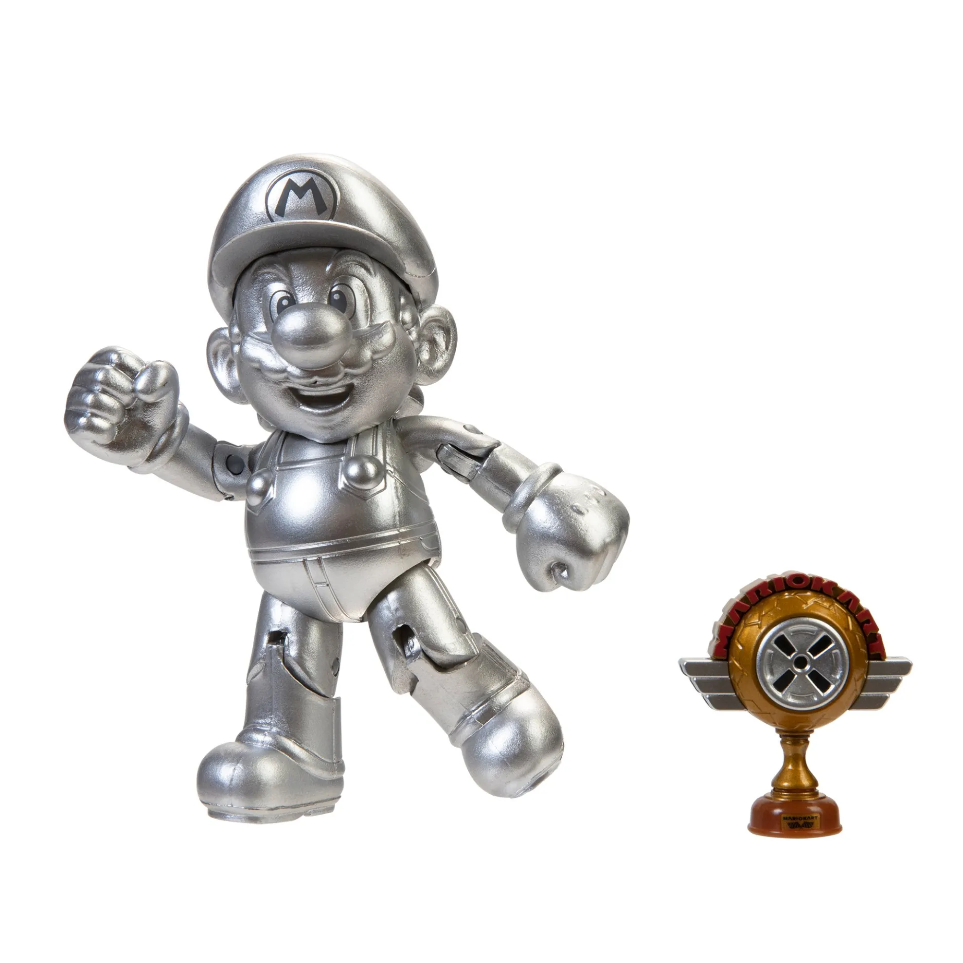 Metal Mario With Trophy 4-Inch Articulated Figure