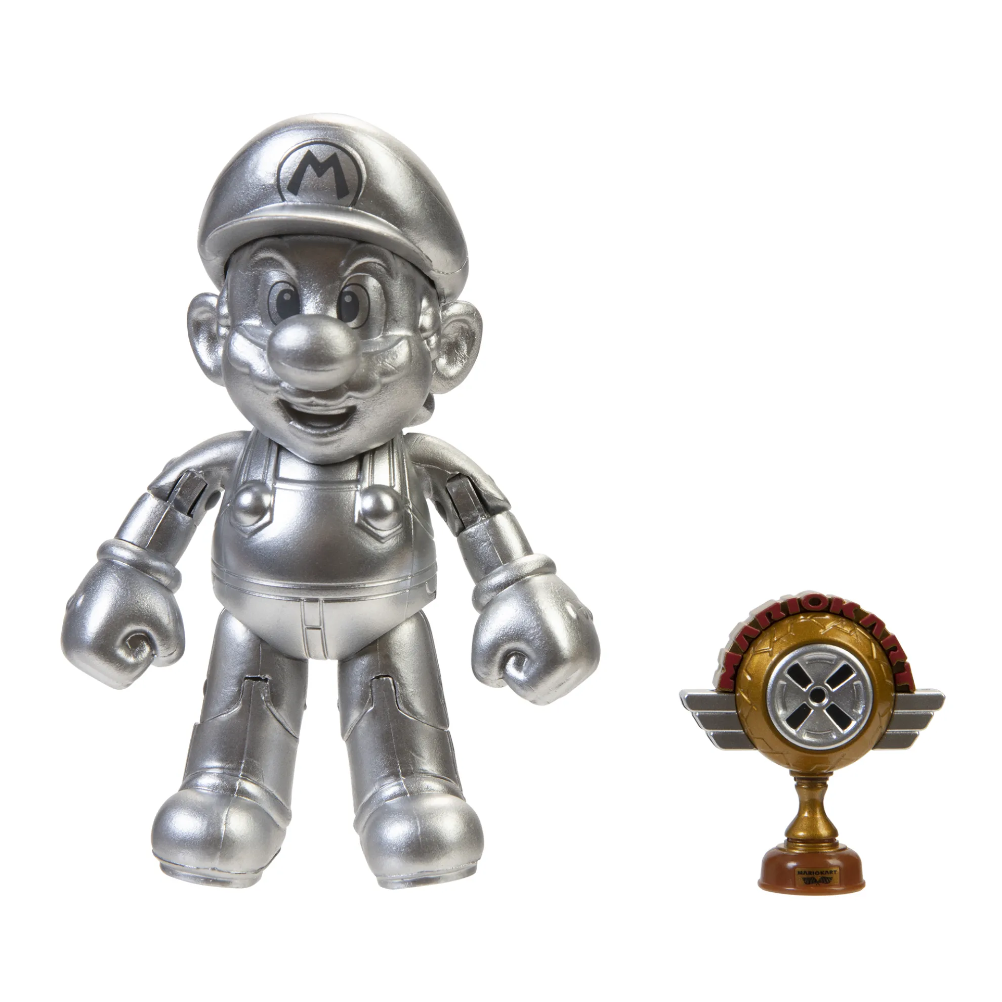 Metal Mario With Trophy 4-Inch Articulated Figure