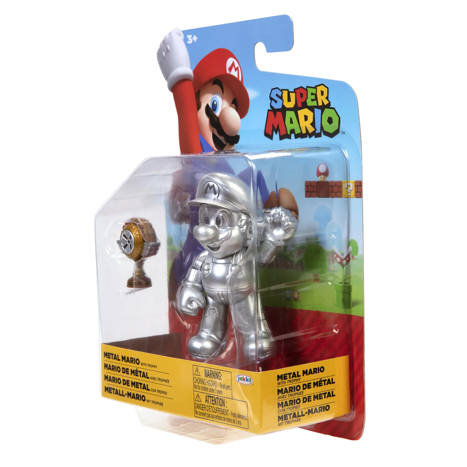 Metal Mario With Trophy 4-Inch Articulated Figure