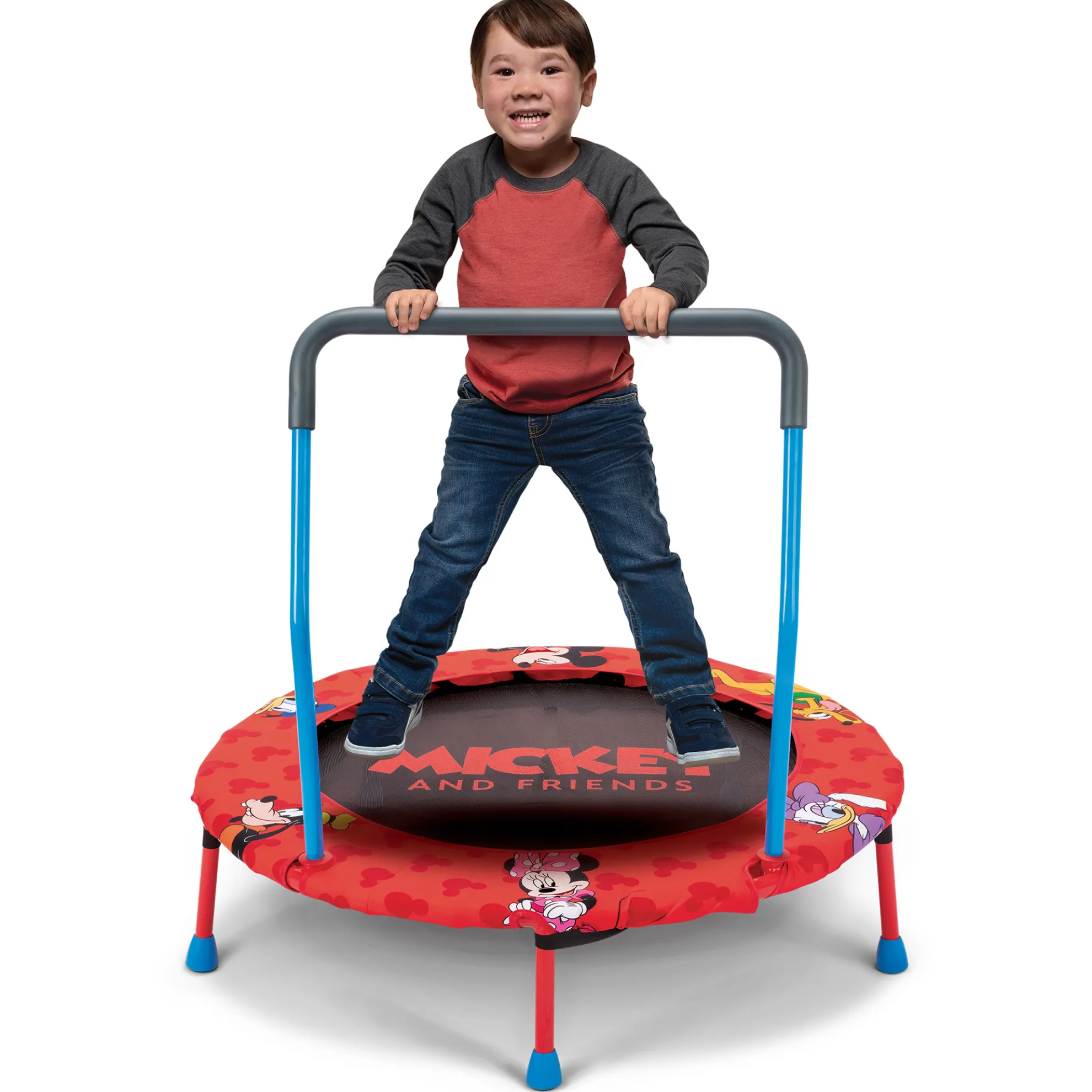 Mickey And Friends Mini Trampoline With Bar