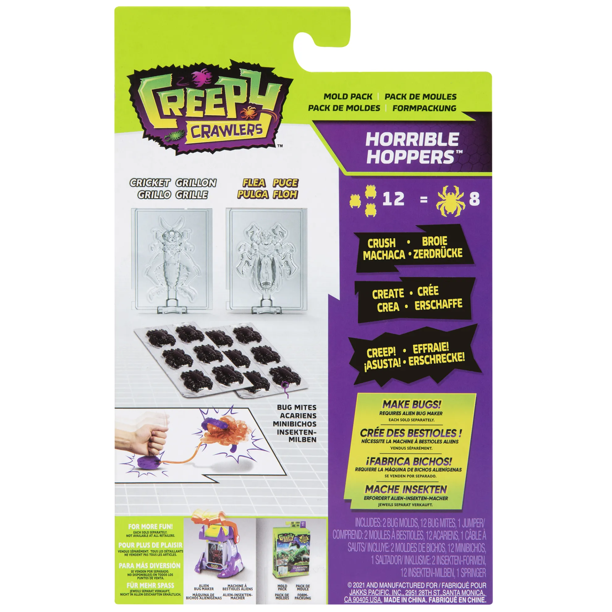 Mitey Bug Mold Pack Unique Horrible Hoppers Molds